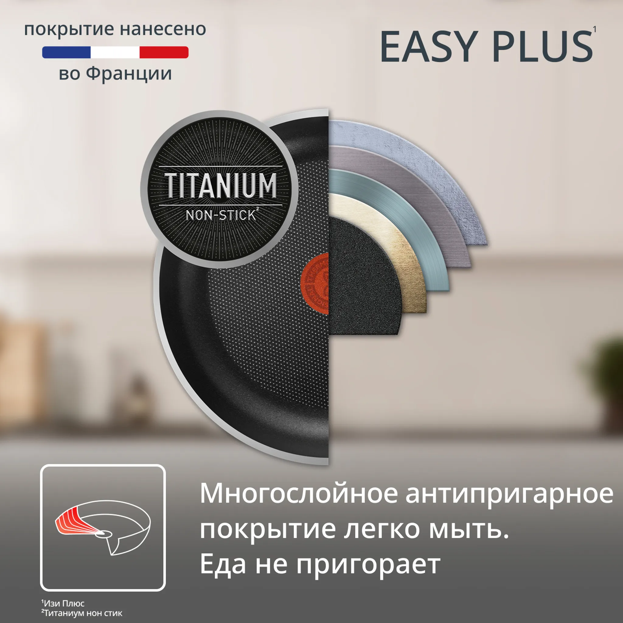 Сковорода для блинов Tefal Easy Plus 22 см 04237522