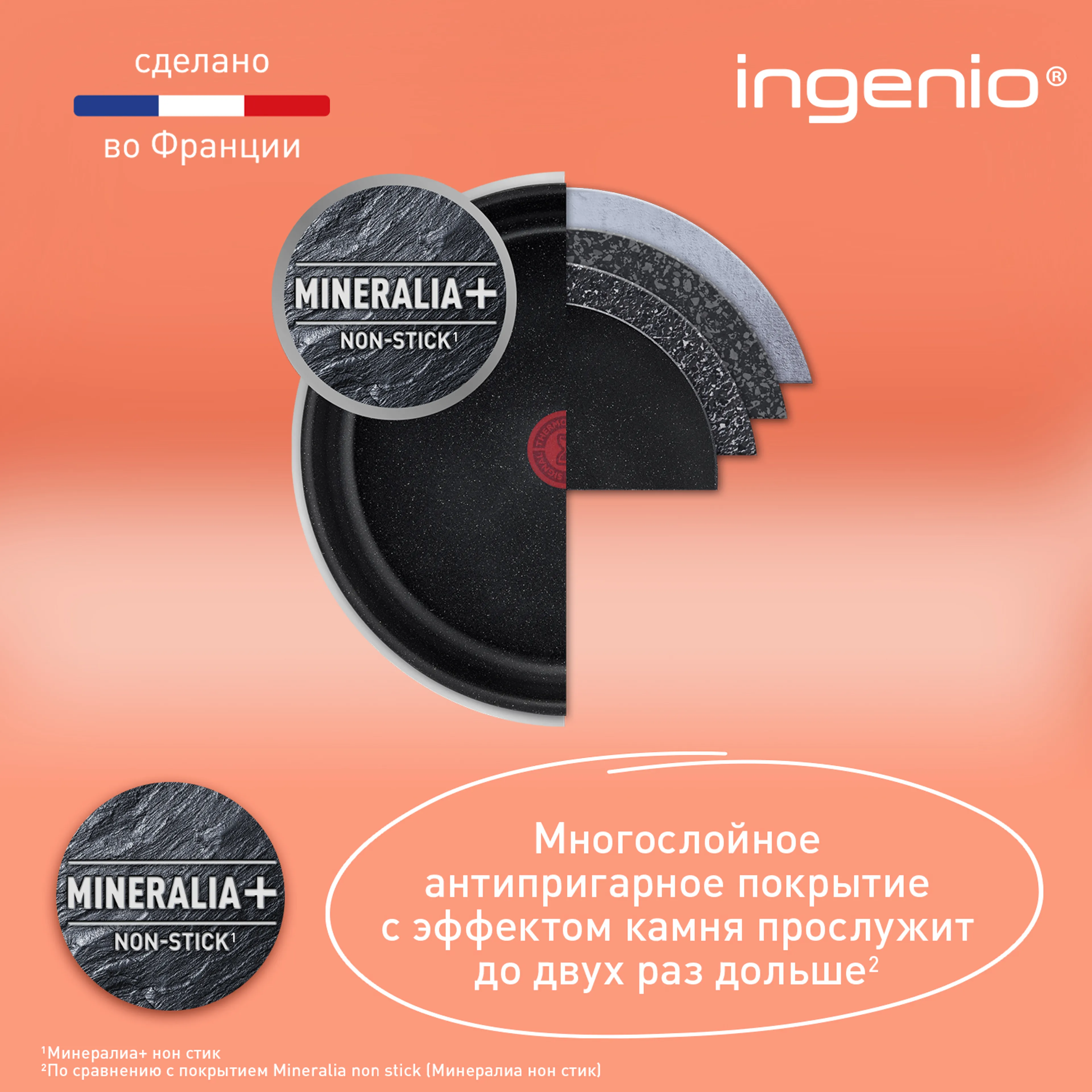 Набор сковород Tefal Ingenio Black Stone L3999032