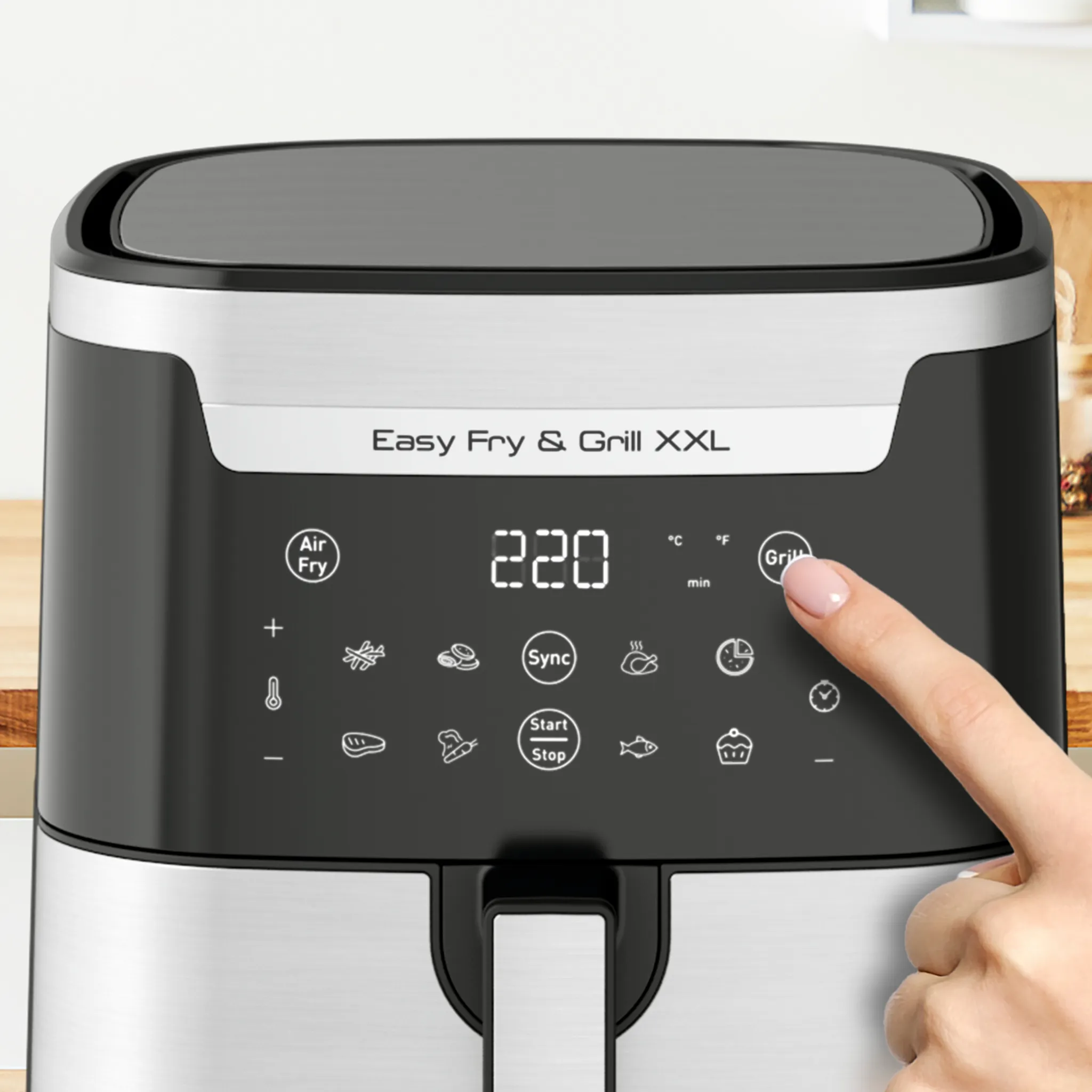 Аэрогриль Tefal Easy Fry & Grill XXL Inox 6.5 л EY801D15