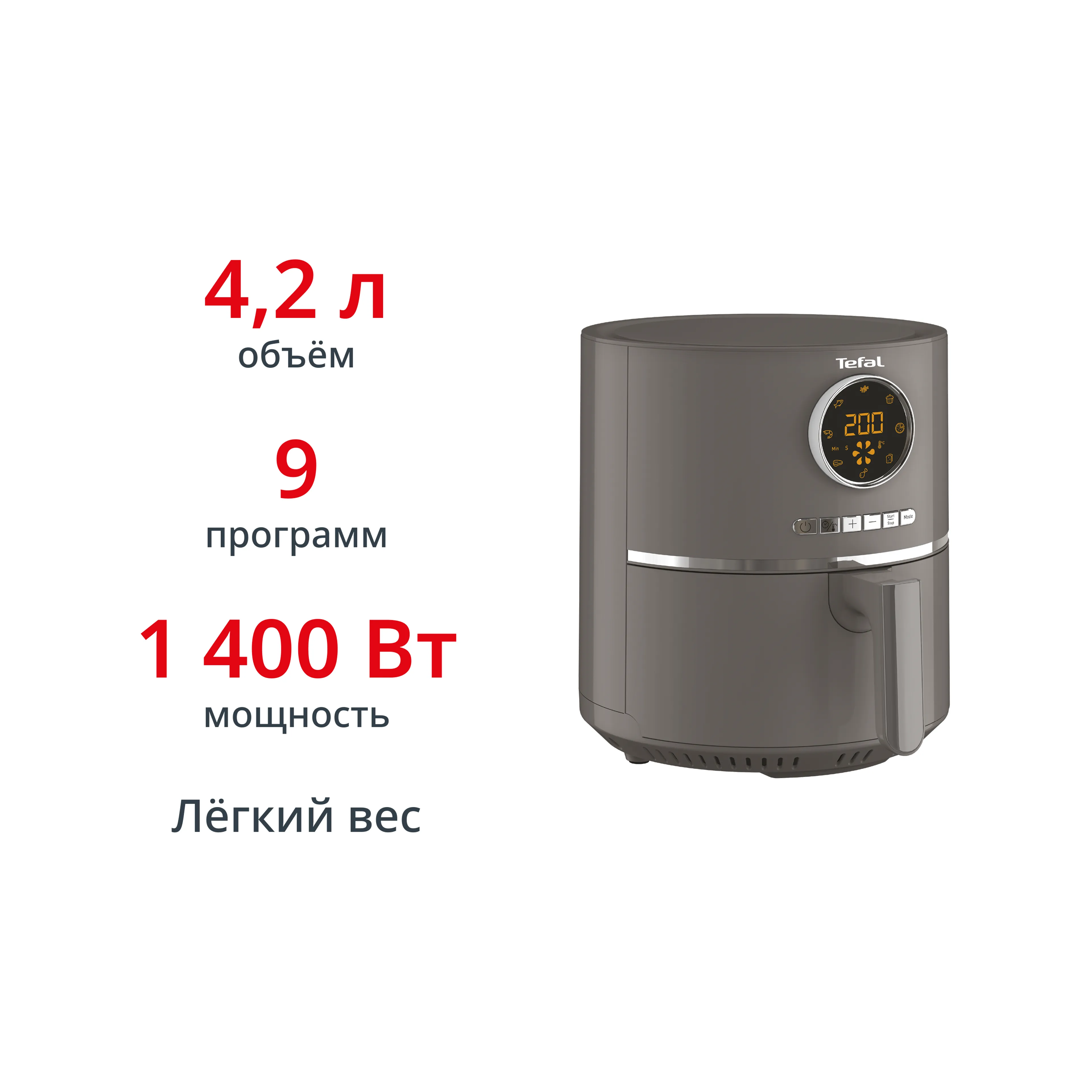 Аэрогриль Tefal Air Fry Ultra 4.2 л EY111B15 фото