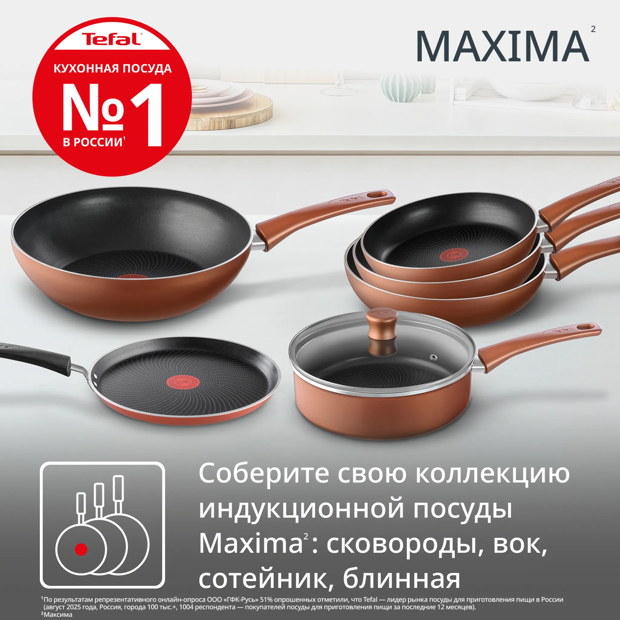 Сковорода для блинов Tefal Maxima 25 см 04228525