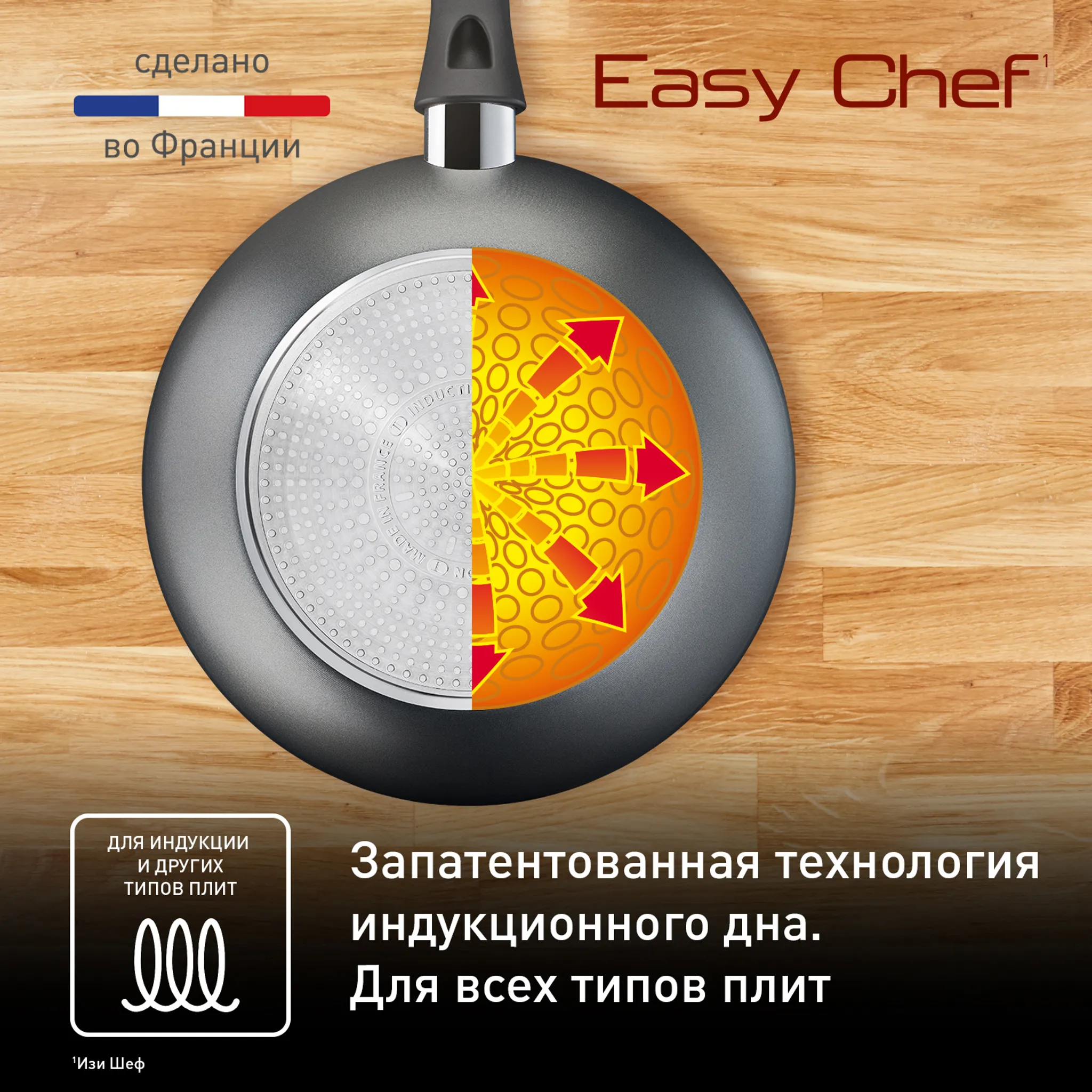 Индукционная сковорода Tefal EASY CHEF G2701923 28 см