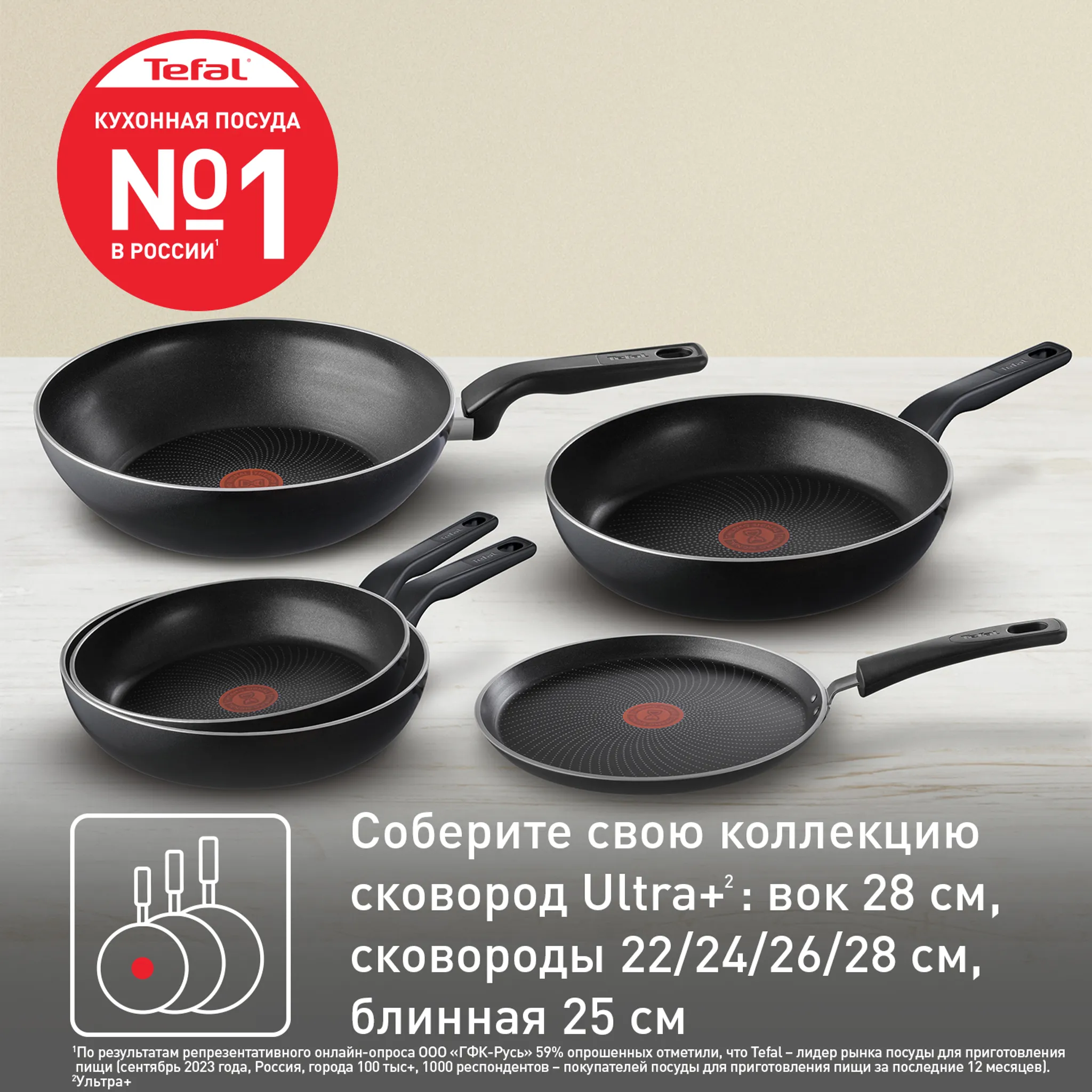 Сковорода Tefal Ultra+ 28 см 4238128