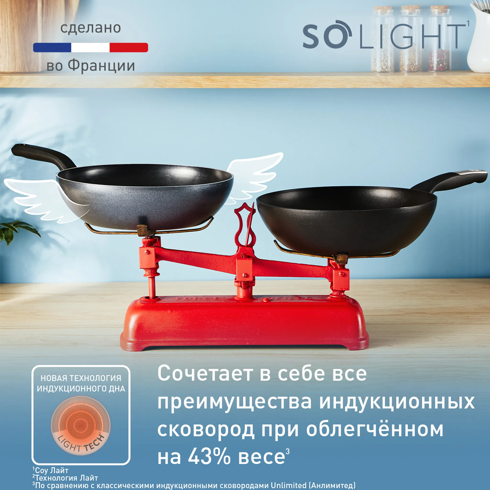 Сковорода-вок Tefal 28 см So' Light H0561942