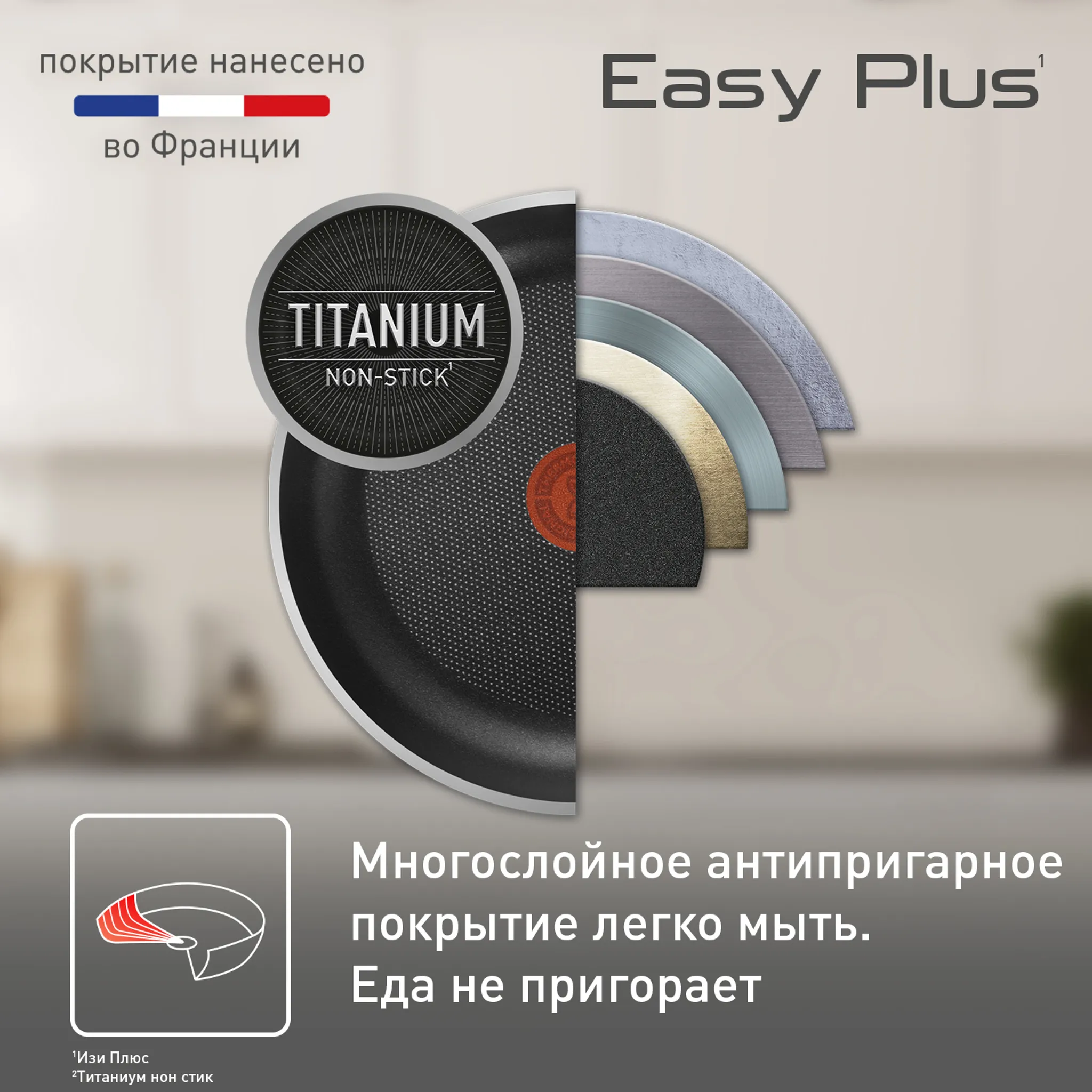 Сковорода с крышкой Tefal Easy Plus 24см 4237924