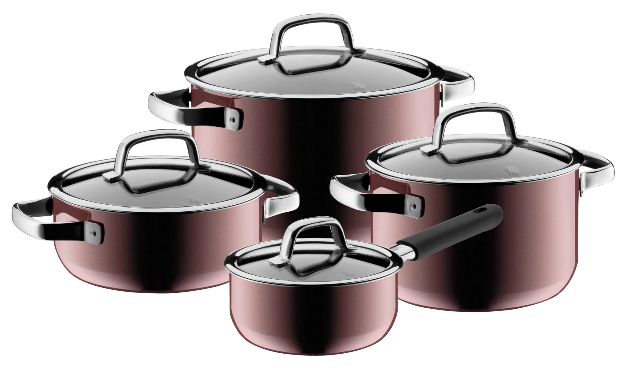 Набор кастрюль WMF Fusiontec Rose Quartz 4 предмета 16/20/20/24 см фото