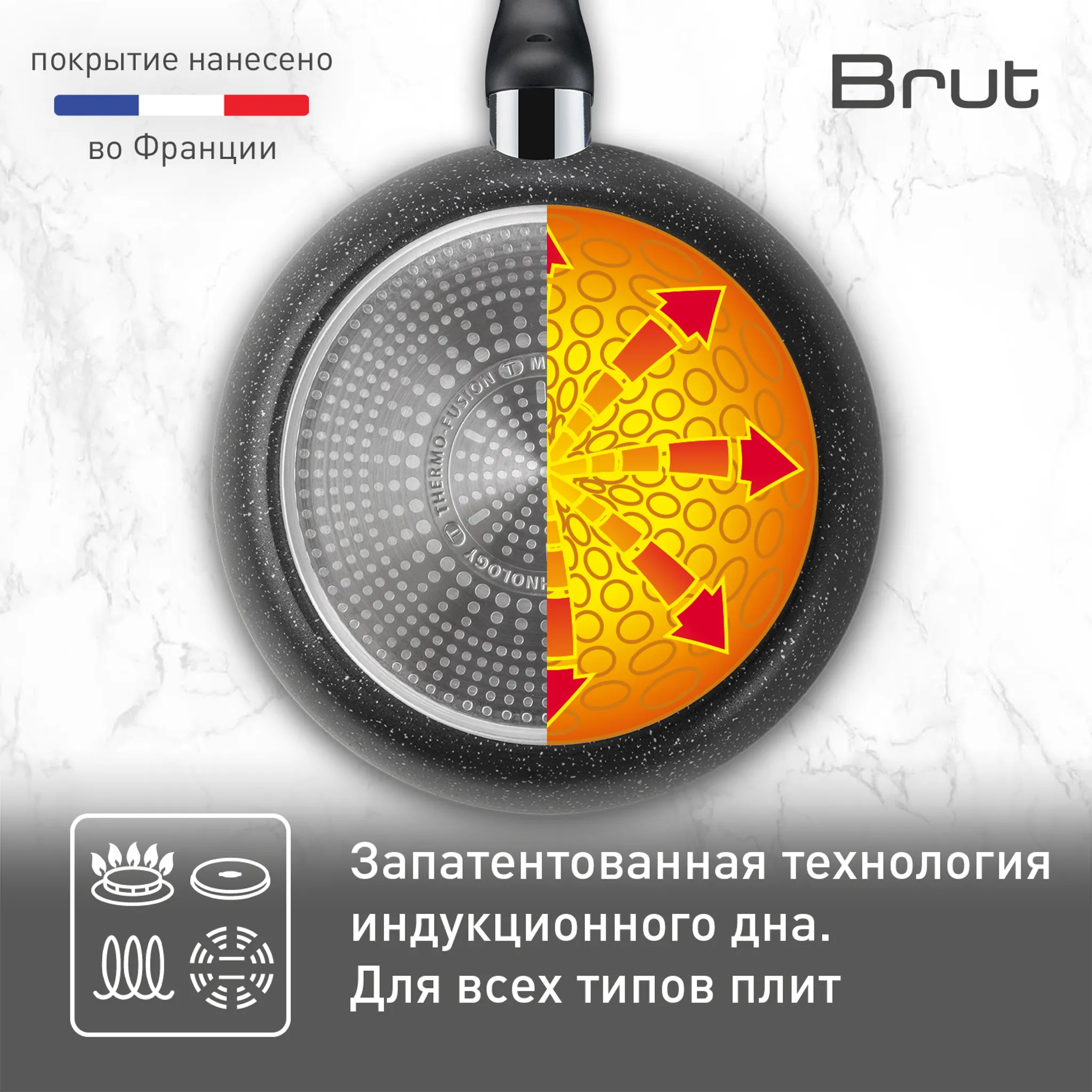 Индукционная сковорода Tefal Brut 28 см 4234128