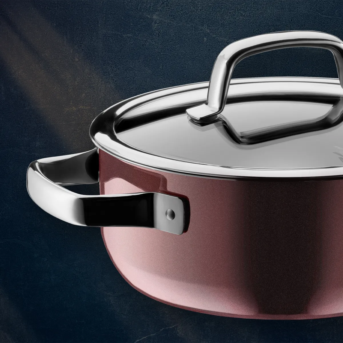 Низкая кастрюля WMF Fusiontec Rose Quartz 20 см