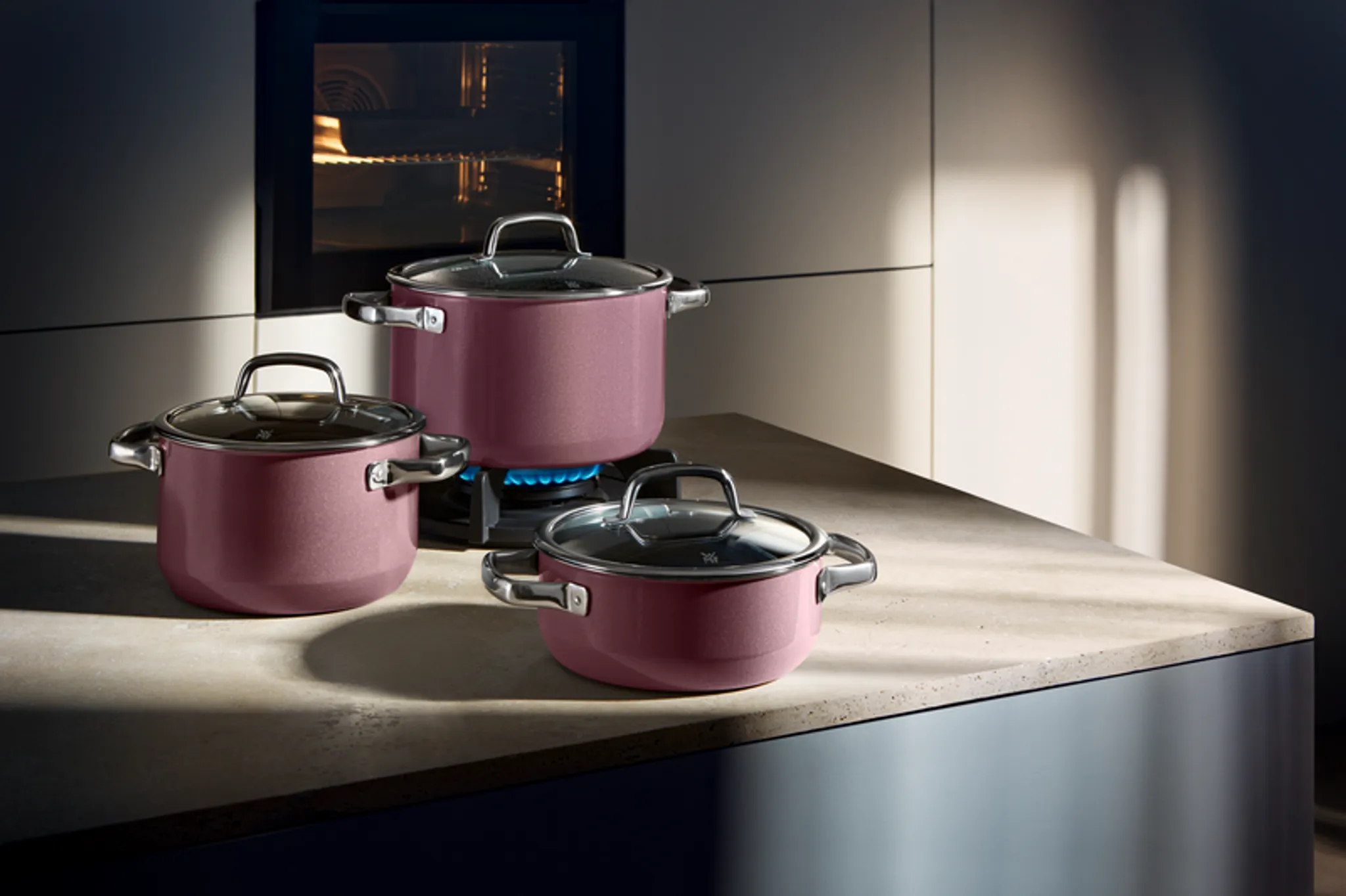 Низкая кастрюля WMF Fusiontec Rose Quartz 24 см