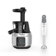 Здоровое питание с шнековой соковыжималкой Moulinex Juice & Clean ZU420E10 и погружным блендером Optichef DD643132