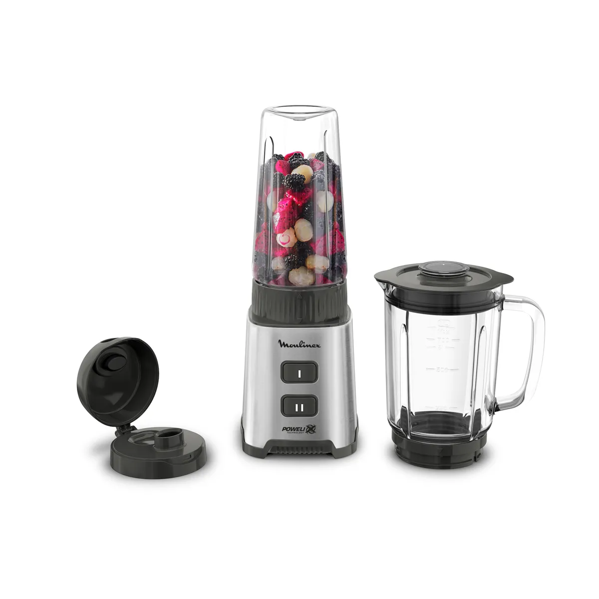 Здоровое питание с соковыжималкой Moulinex Nutri XXL JU660D30 и блендером Moulinex Pulseo LM17GD10