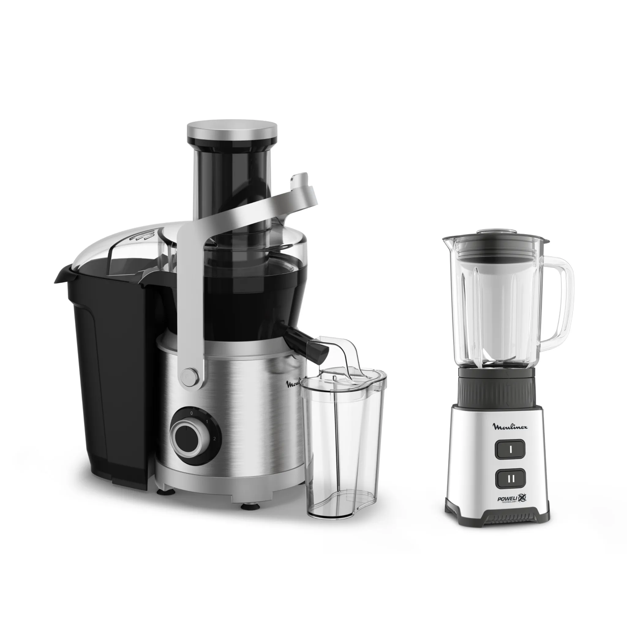 Здоровое питание с соковыжималкой Moulinex Nutri XXL JU660D30 и блендером Moulinex Pulseo LM17GD10 фото