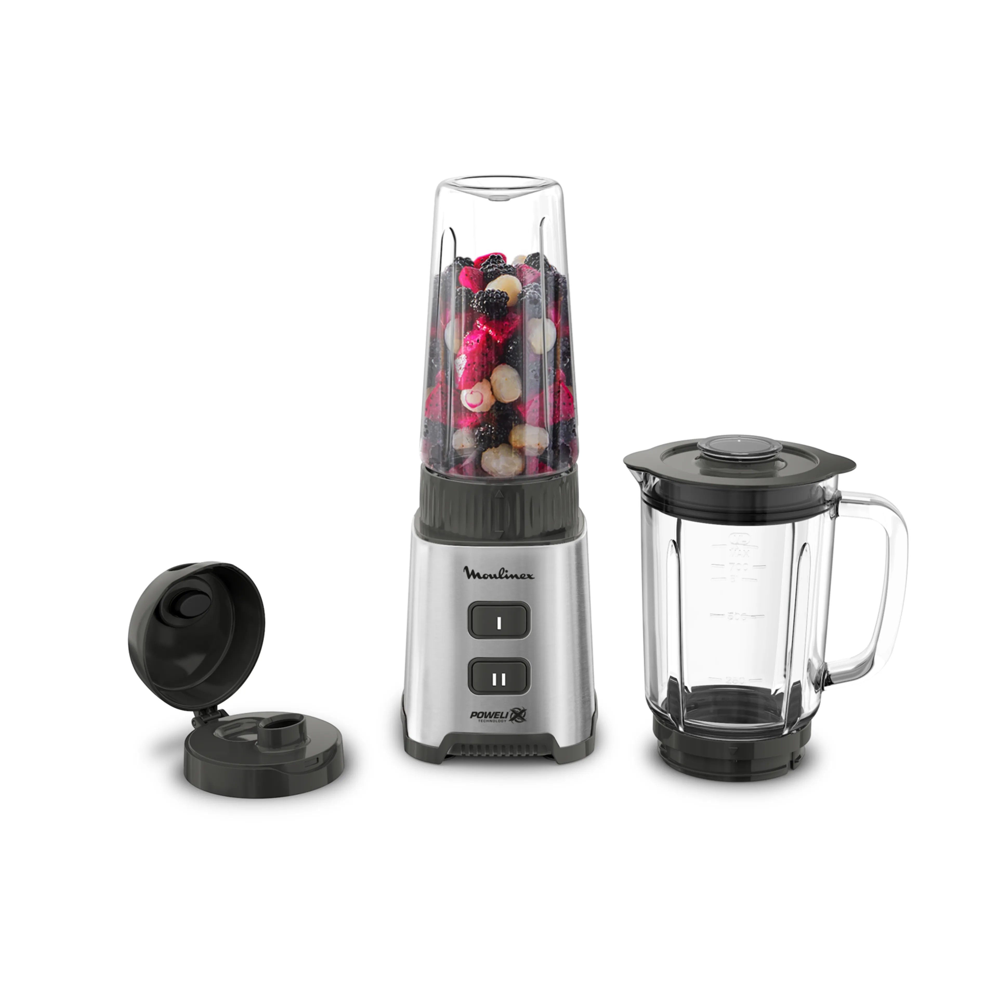 Здоровое питание с соковыжималкой Moulinex Nutri XXL JU660D30 и блендером Moulinex Pulseo LM17GD10