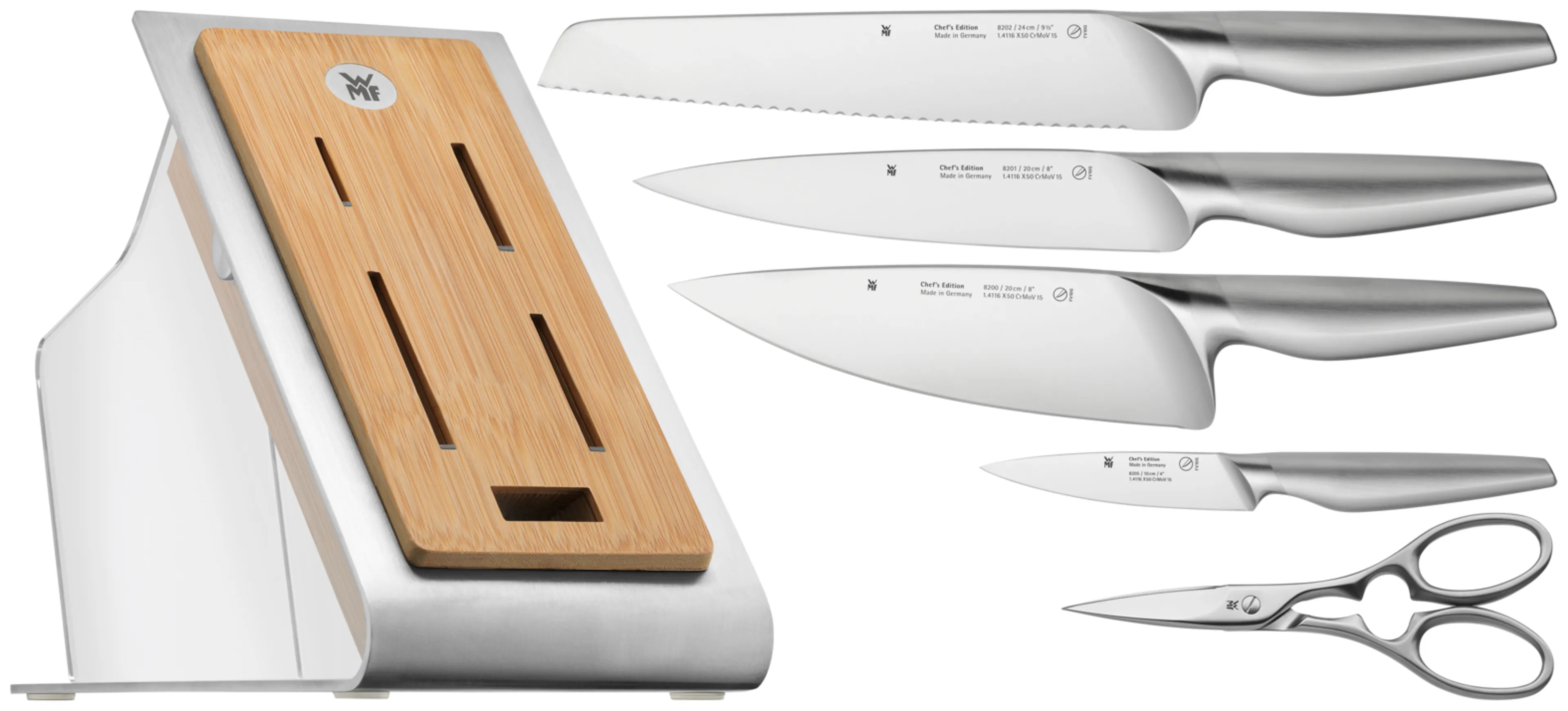 Набор ножей с подставкой WMF Chef's Edition 6 предметов