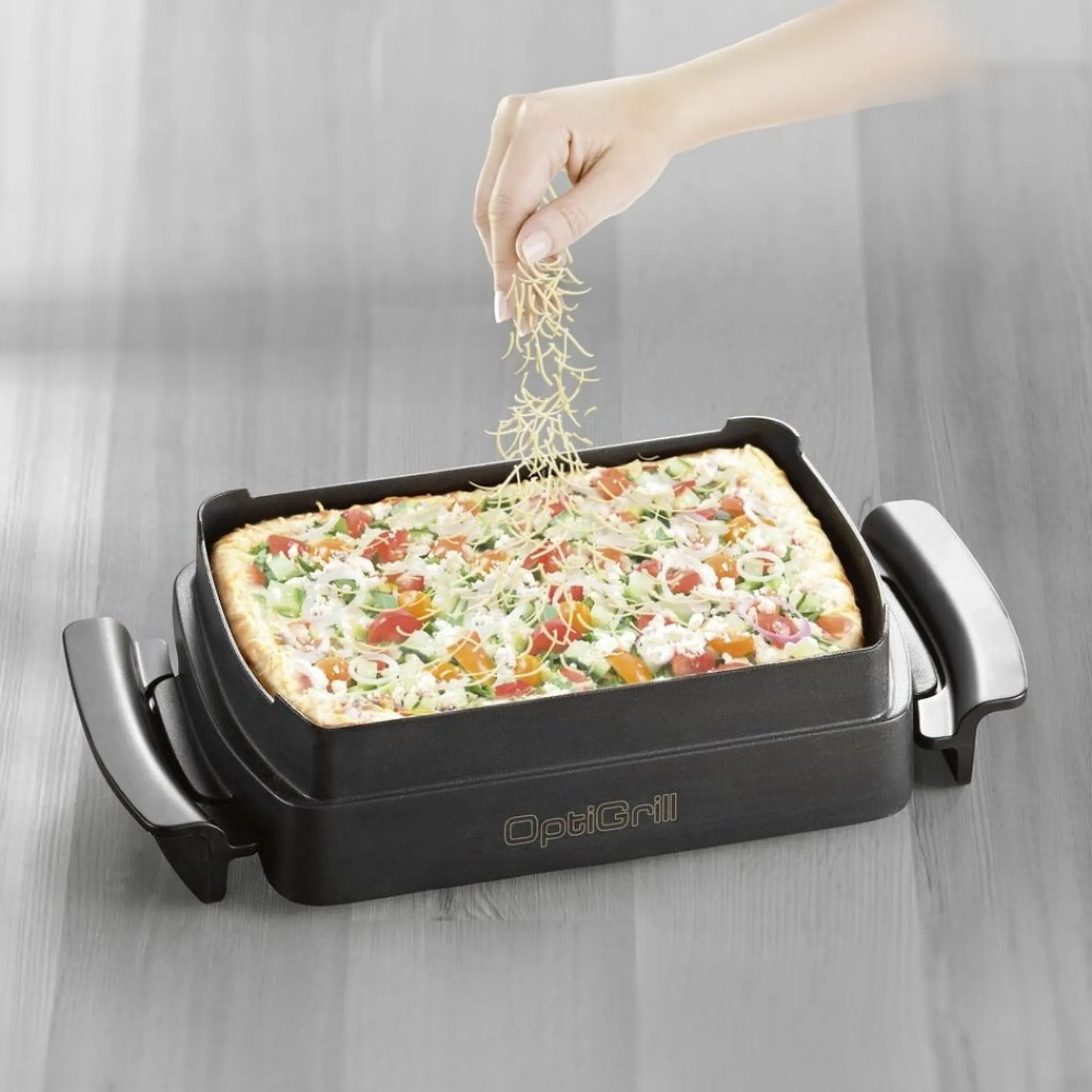 Умный электрогриль Tefal GC712D34 с насадкой для запекания