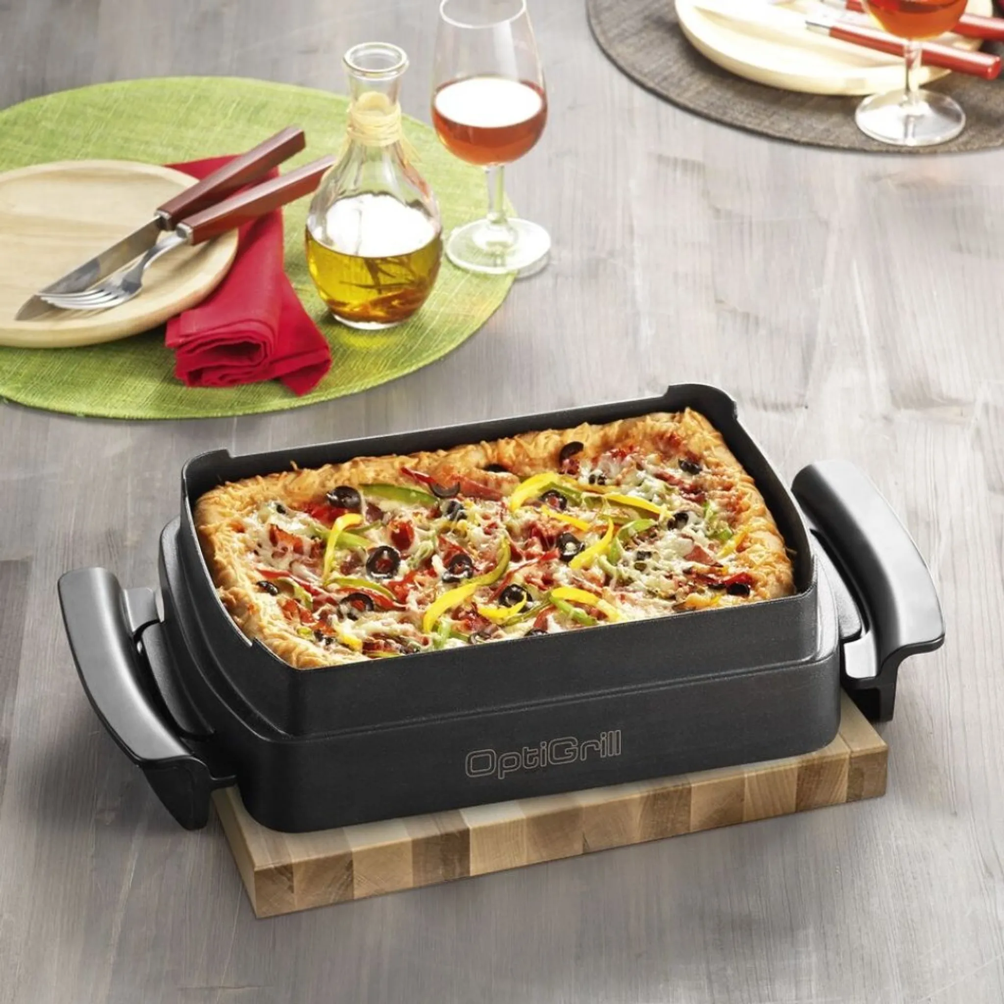 Умный электрогриль Tefal GC712D34 с насадкой для запекания