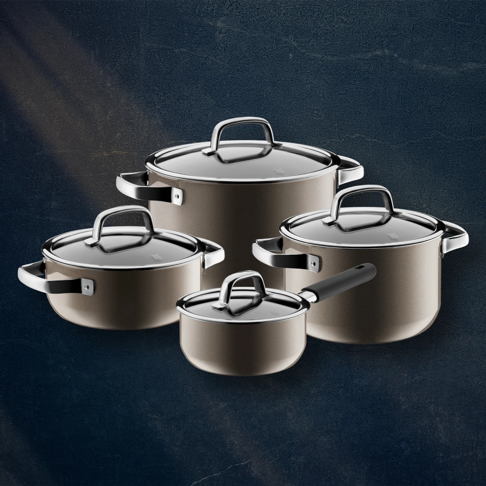 Набор посуды WMF Fusiontec Mineral Dark Brass 4 предмета