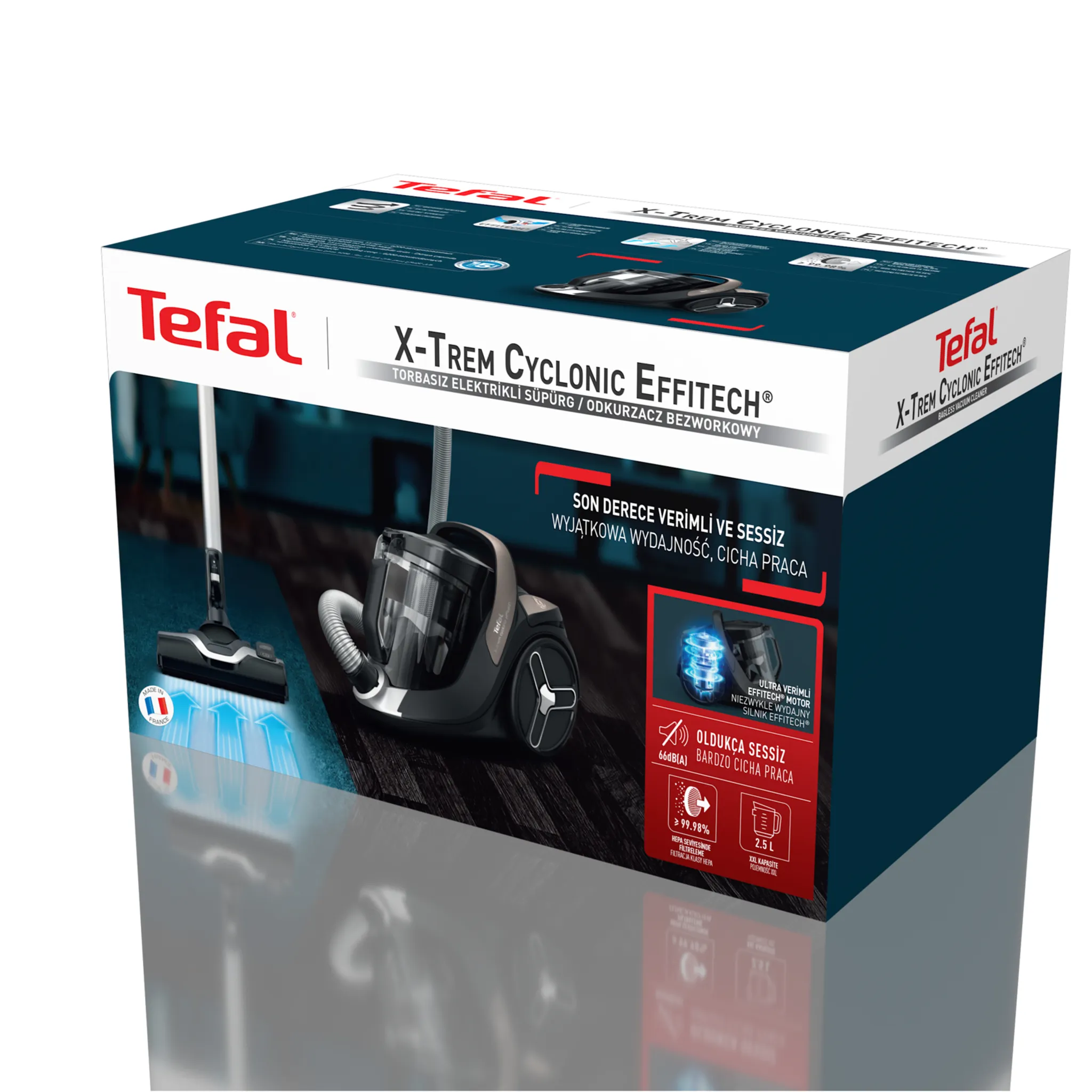 Пылесос с контейнером Tefal X-Trem Cyclonic Effitec TW7C89EA