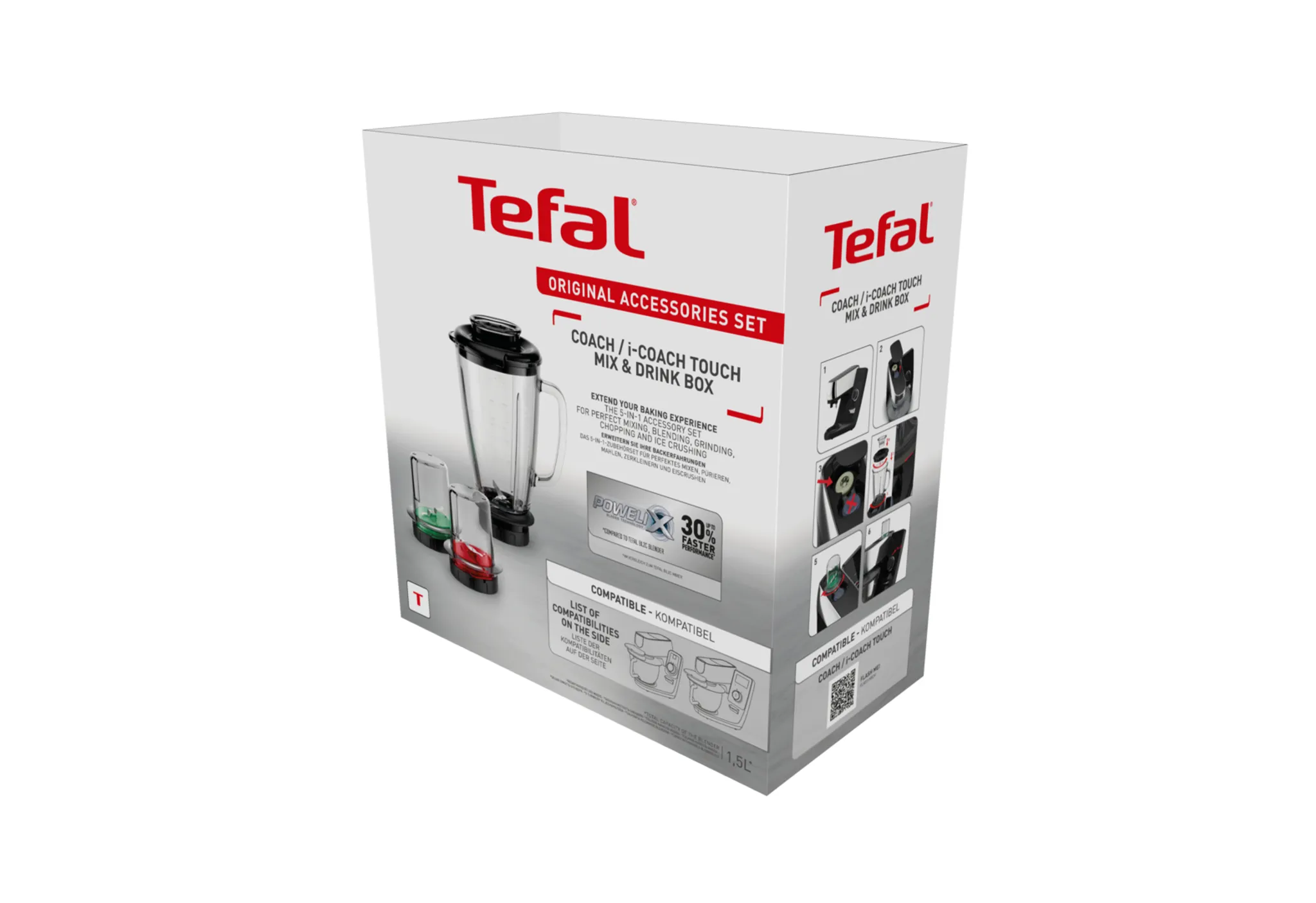 Набор аксессуаров для кухонной машины Tefal Coach Mix & Drink XF650038