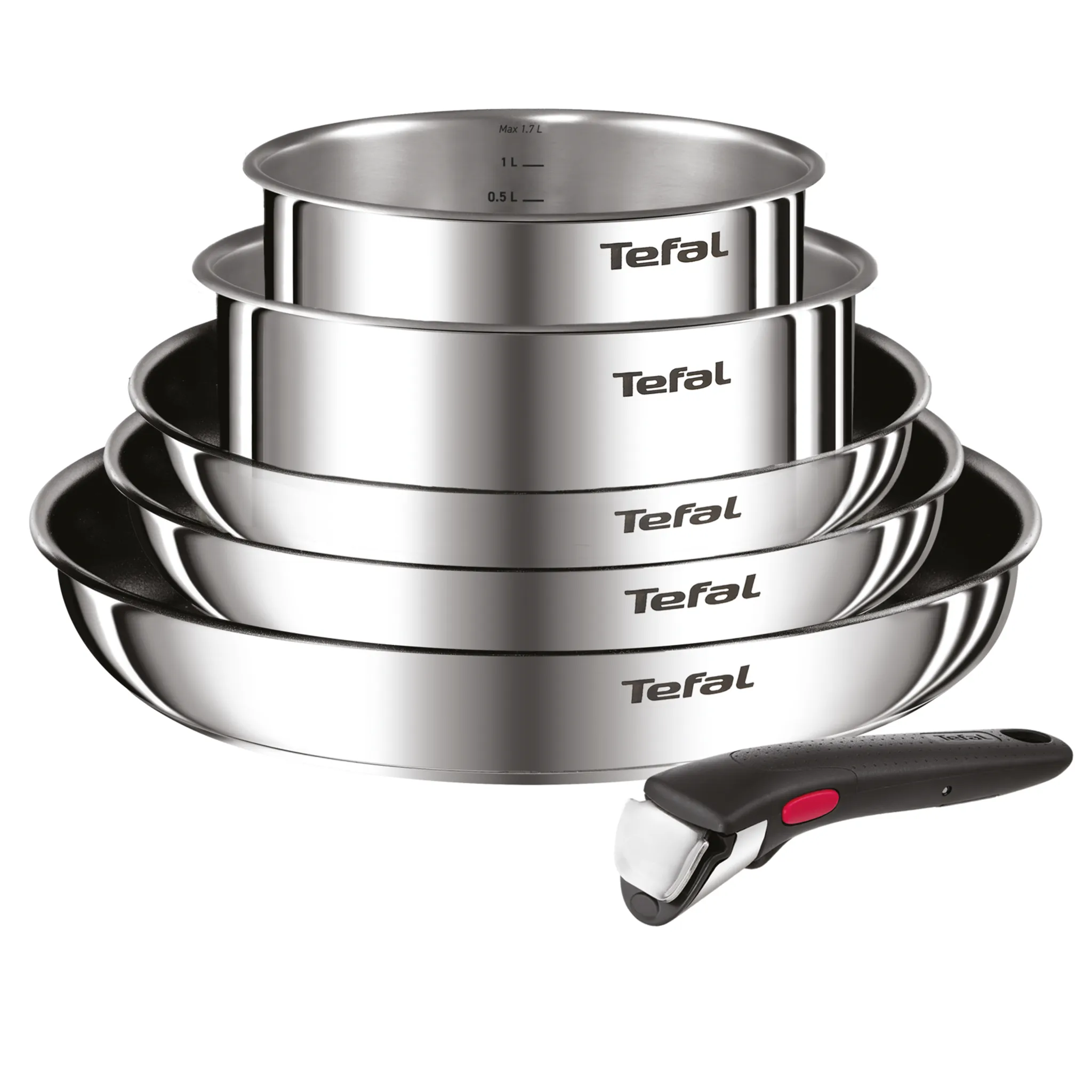 Набор посуды Tefal из нержавеющей стали Ingenio Cook Eat Tefal 6 предметов L881S604