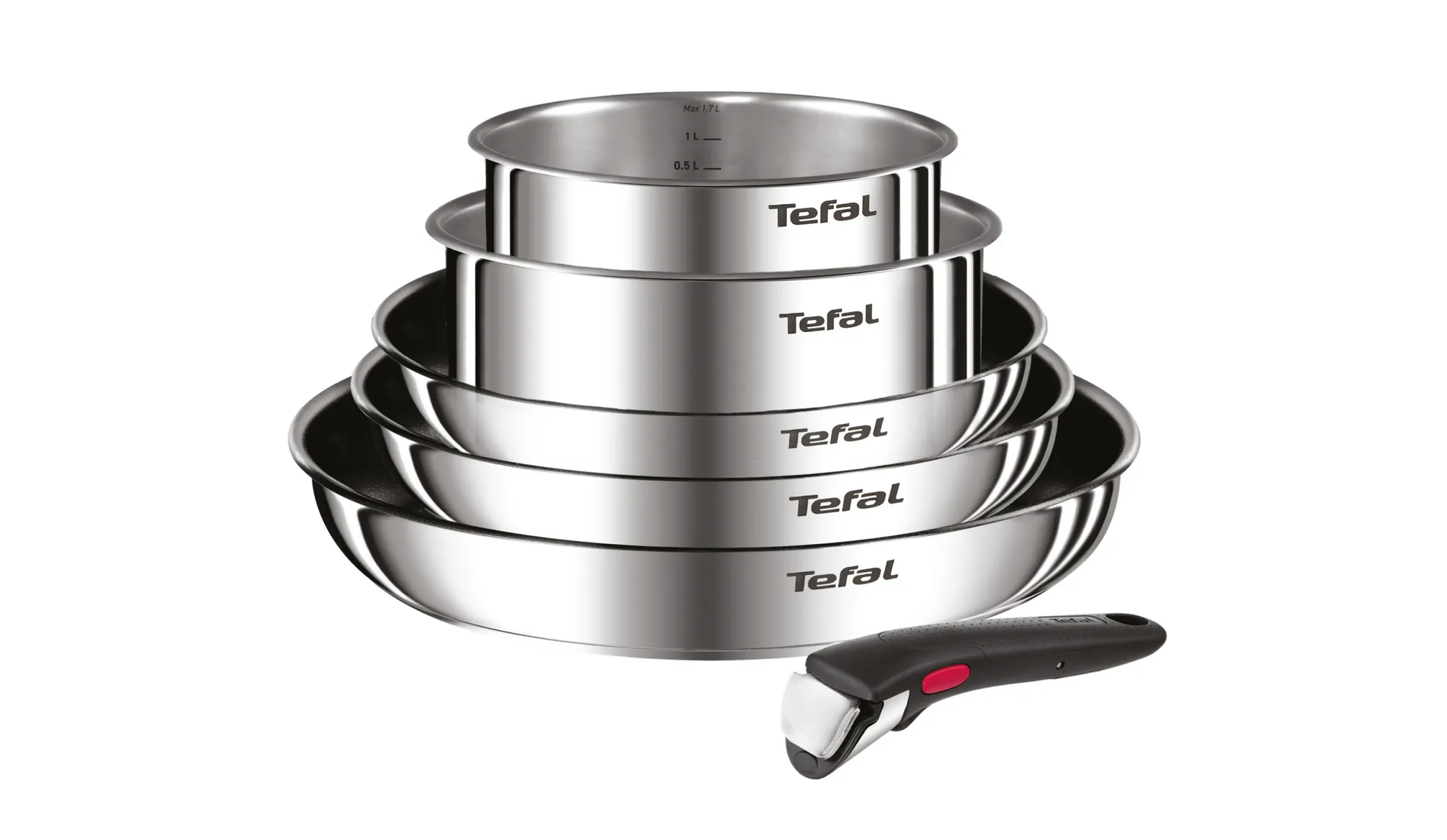 Набор посуды Tefal из нержавеющей стали Ingenio Cook Eat Tefal 6 предметов L881S604