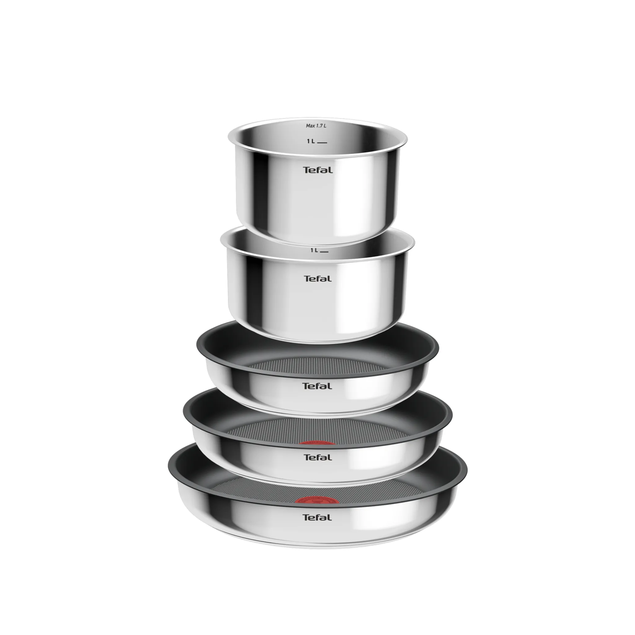 Набор посуды Tefal из нержавеющей стали Ingenio Cook Eat Tefal 6 предметов L881S604