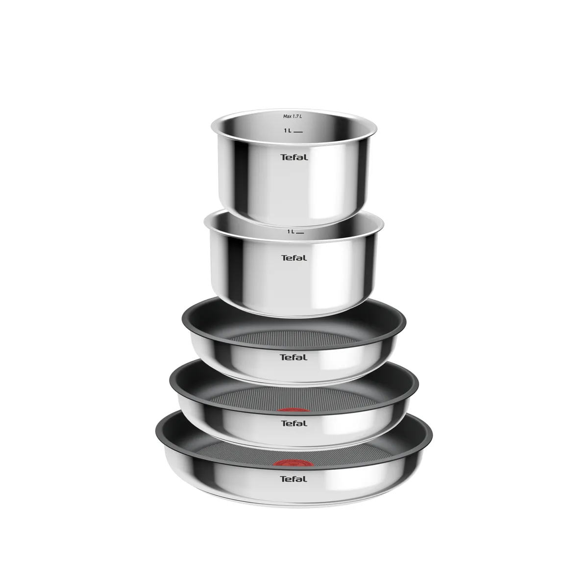 Набор посуды из нержавеющей стали Tefal Ingenio Cook Eat 15 предметов  L881SF04 купить в официальном магазине