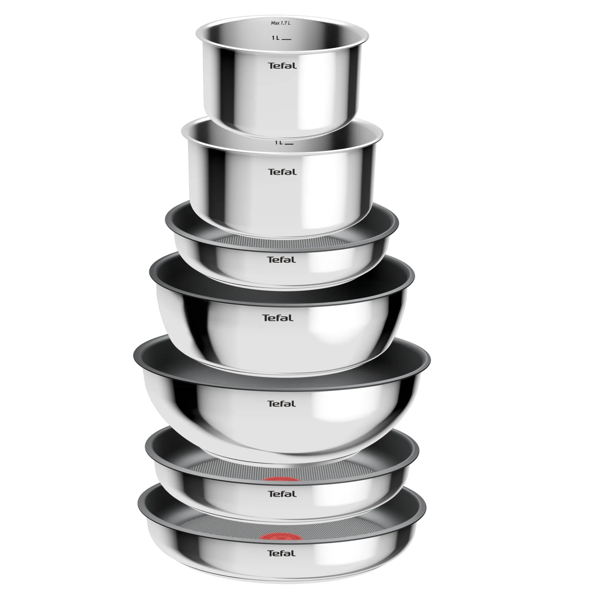 Набор посуды из нержавеющей стали Tefal Ingenio Cook Eat 15 предметов L881SF04