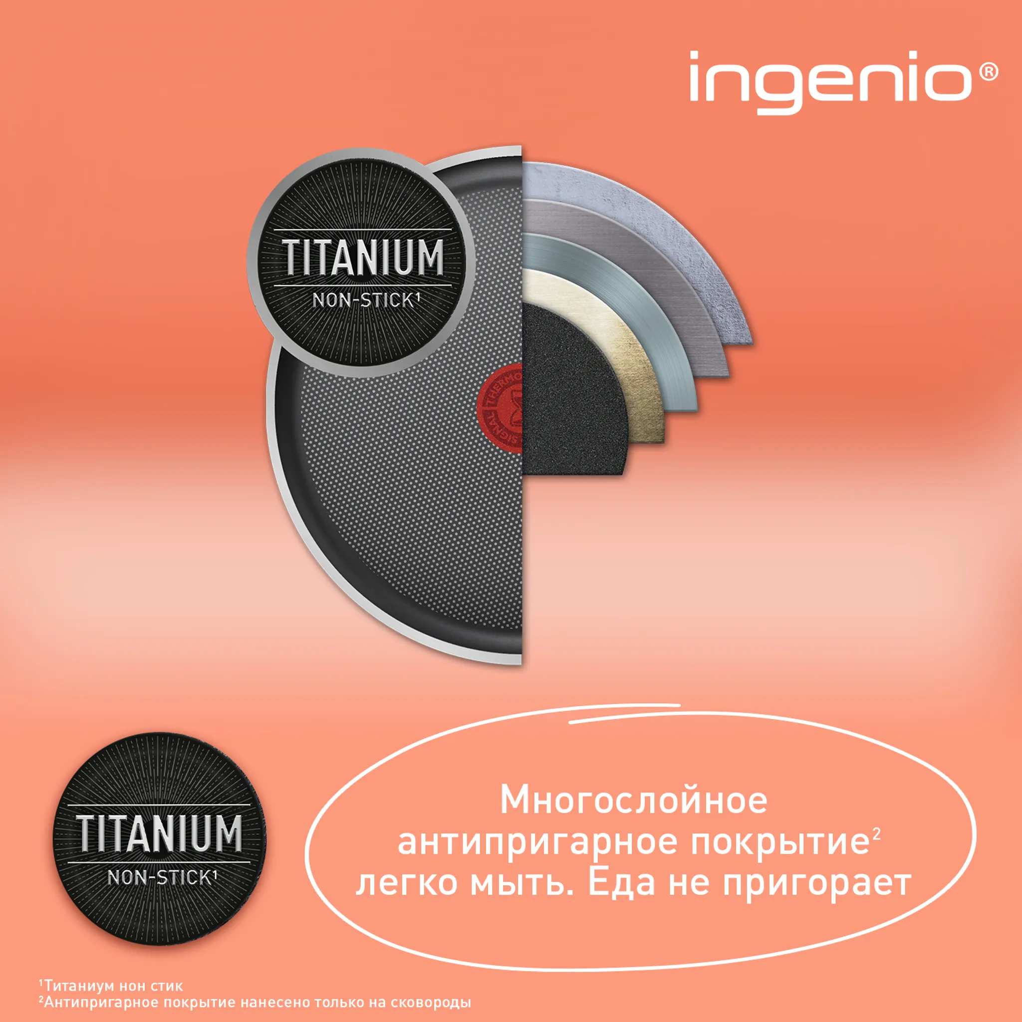 Набор посуды из нержавеющей стали Tefal Ingenio Cook Eat 15 предметов  L881SF04