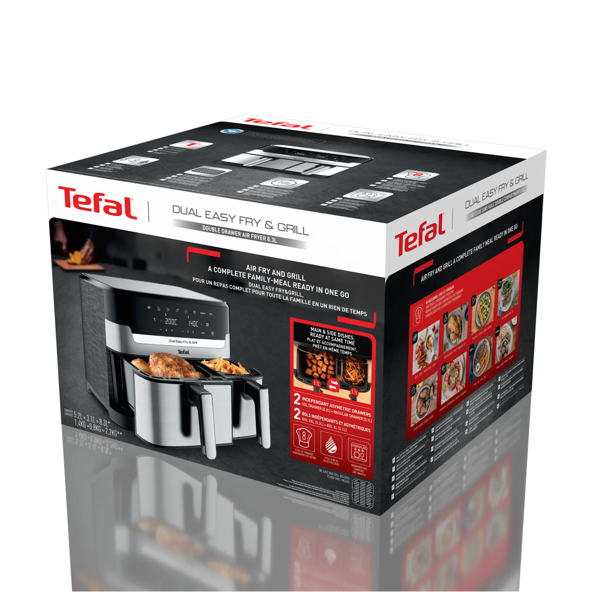Аэрогриль Tefal Dual Easy Fry & Grill 8,3 л  EY905D10
