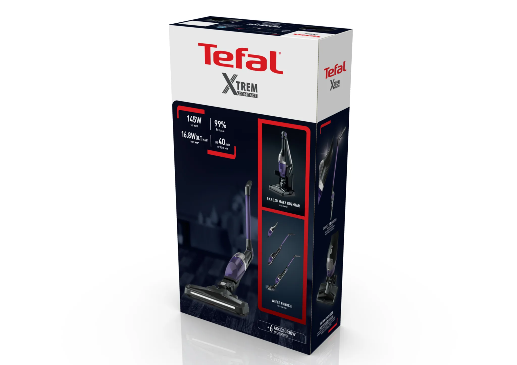 Беспроводной вертикальный пылесос Tefal XTREM Compact 2-в-1 TY1238WO