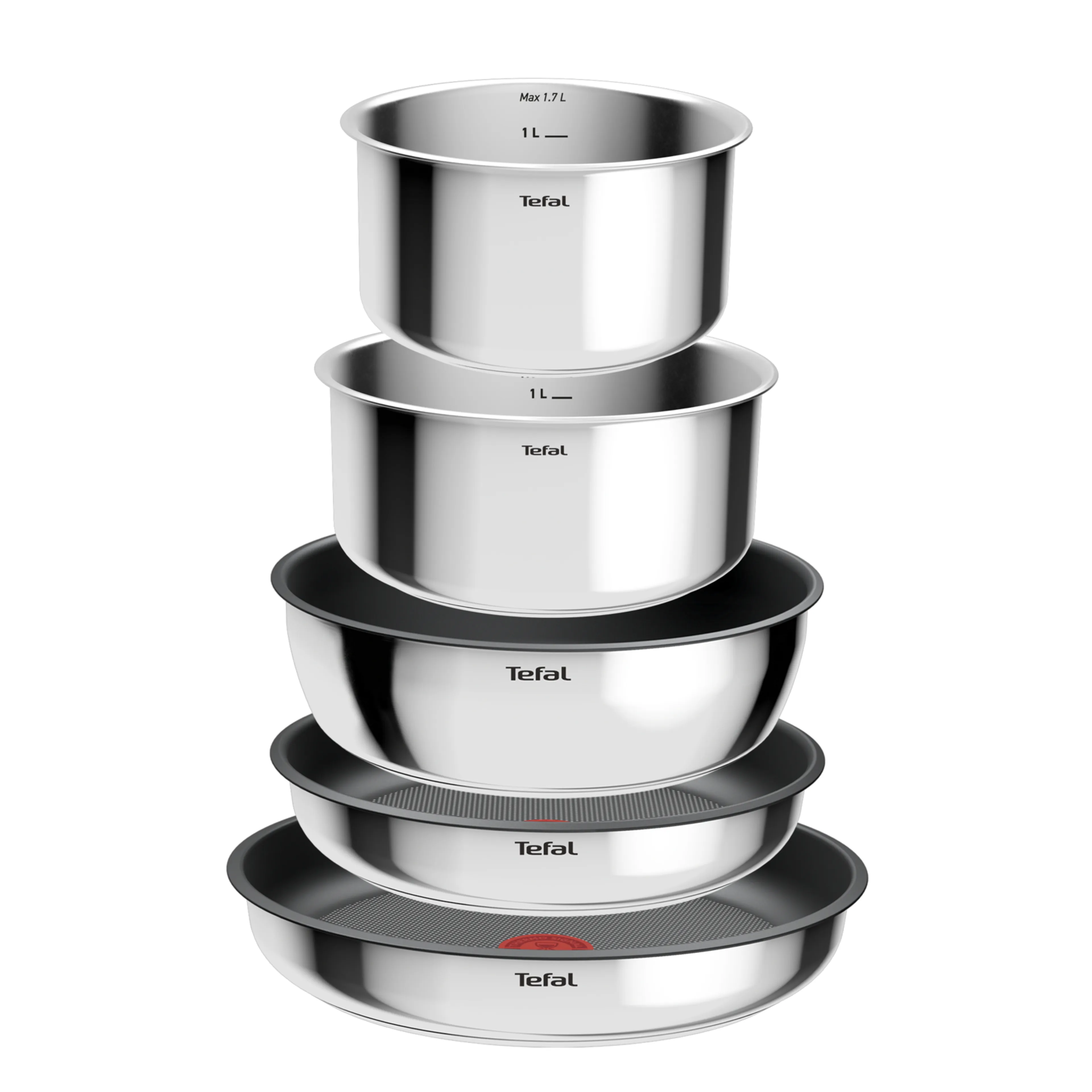 Набор посуды Tefal из нержавеющей стали Ingenio Cook Eat 9 предметов L881S904