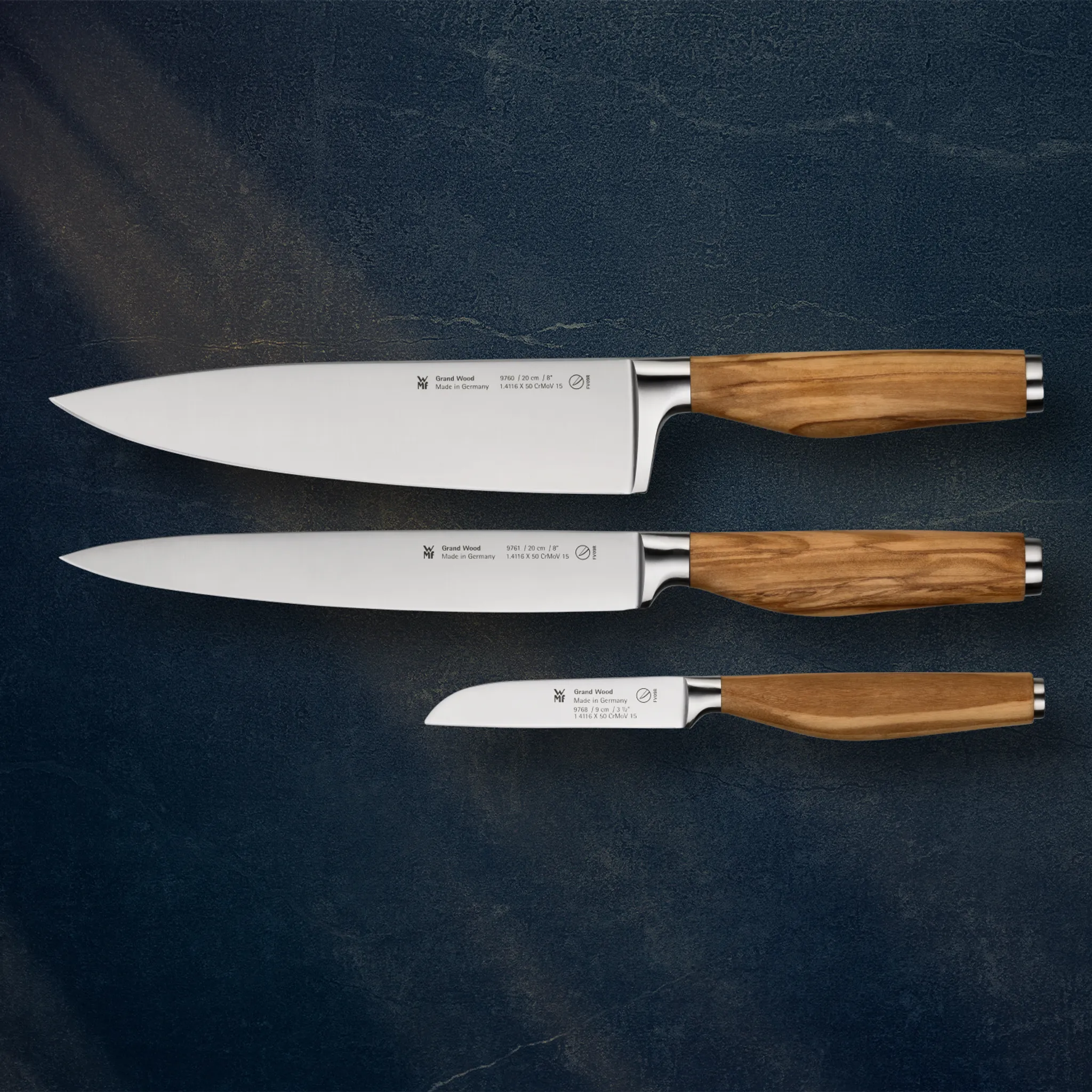 Набор ножей WMF Grand Wood, 3 предмета