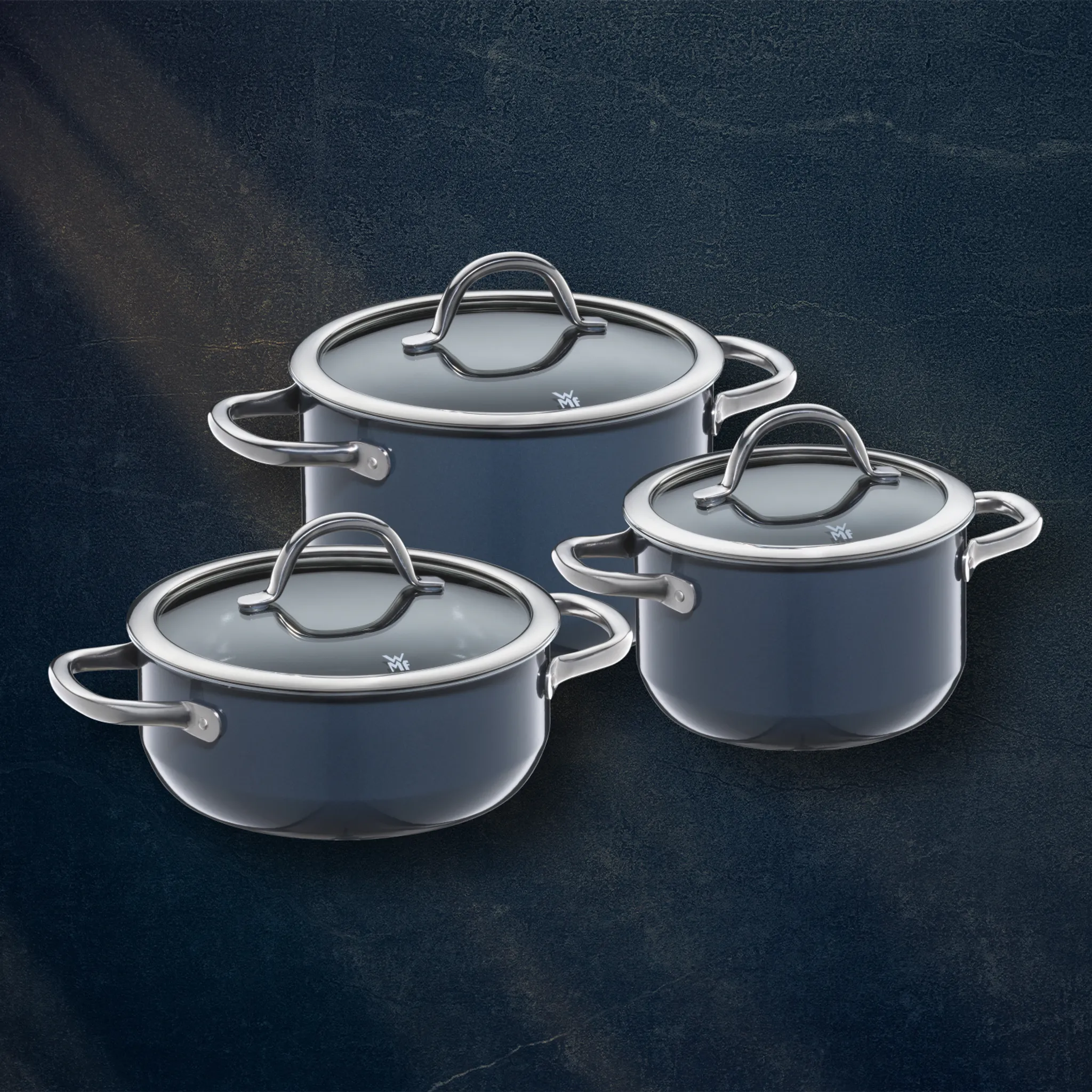 Набор посуды WMF Fusiontec Inspire Blueberry, 3 предмета