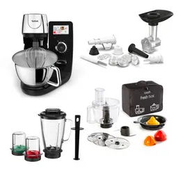 Кухонная машина Tefal I-Coach Touch QB951DF0 с набором аксессуаров Mix & Drink, Meat &