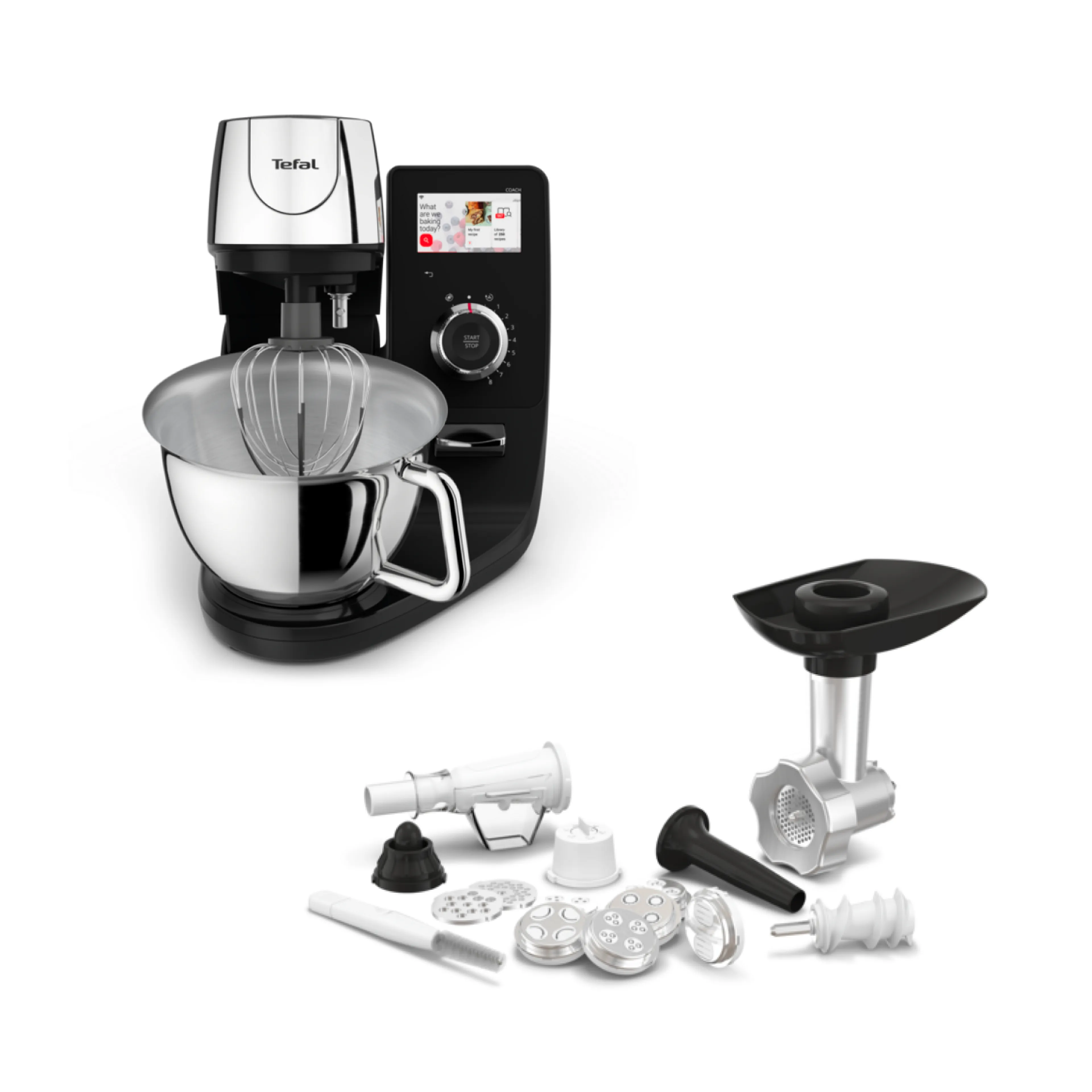цена на Кухонная машина Tefal I-Coach Touch QB951DF0 с набором аксессуаров Meat & Pasta