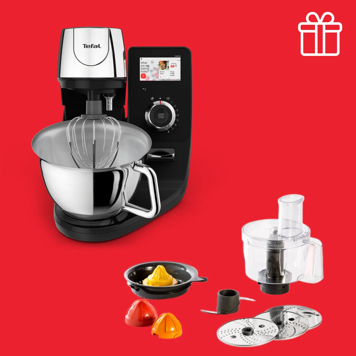Кухонная машина Tefal I-Coach Touch QB951DF0 с набором аксессуаров Fresh фото
