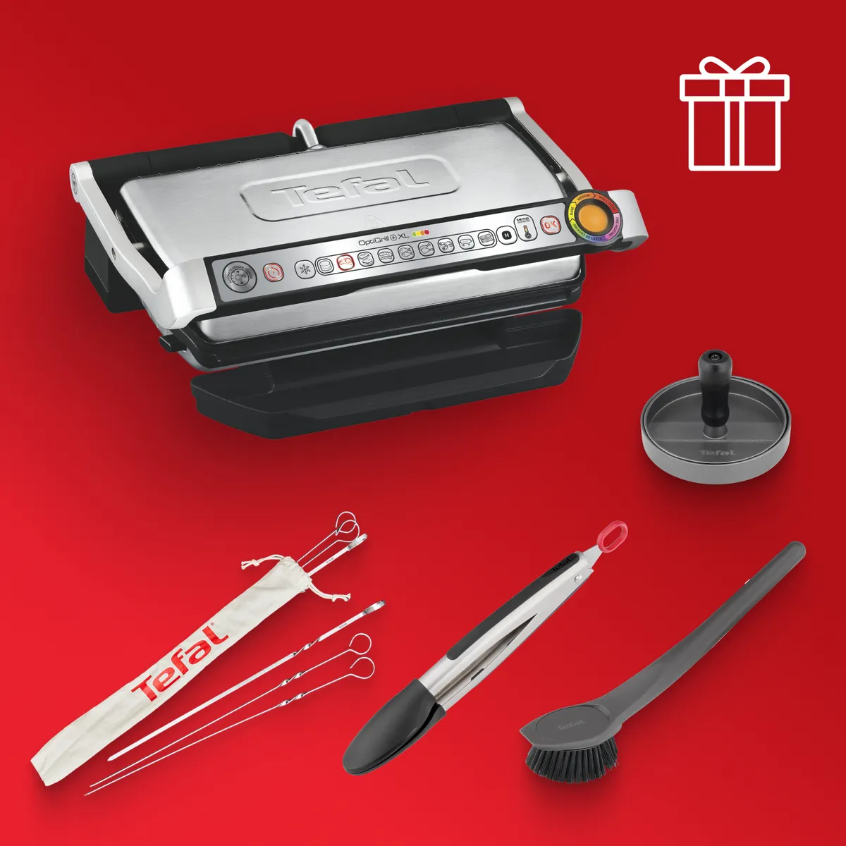 Умный электрогриль Tefal Optigrill+ XL GC722D34 + аксессуары в подарок фото