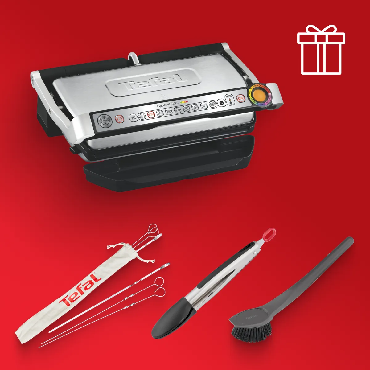 Умный электрогриль Tefal Optigrill+ XL GC722D34 + аксессуары в подарок фото