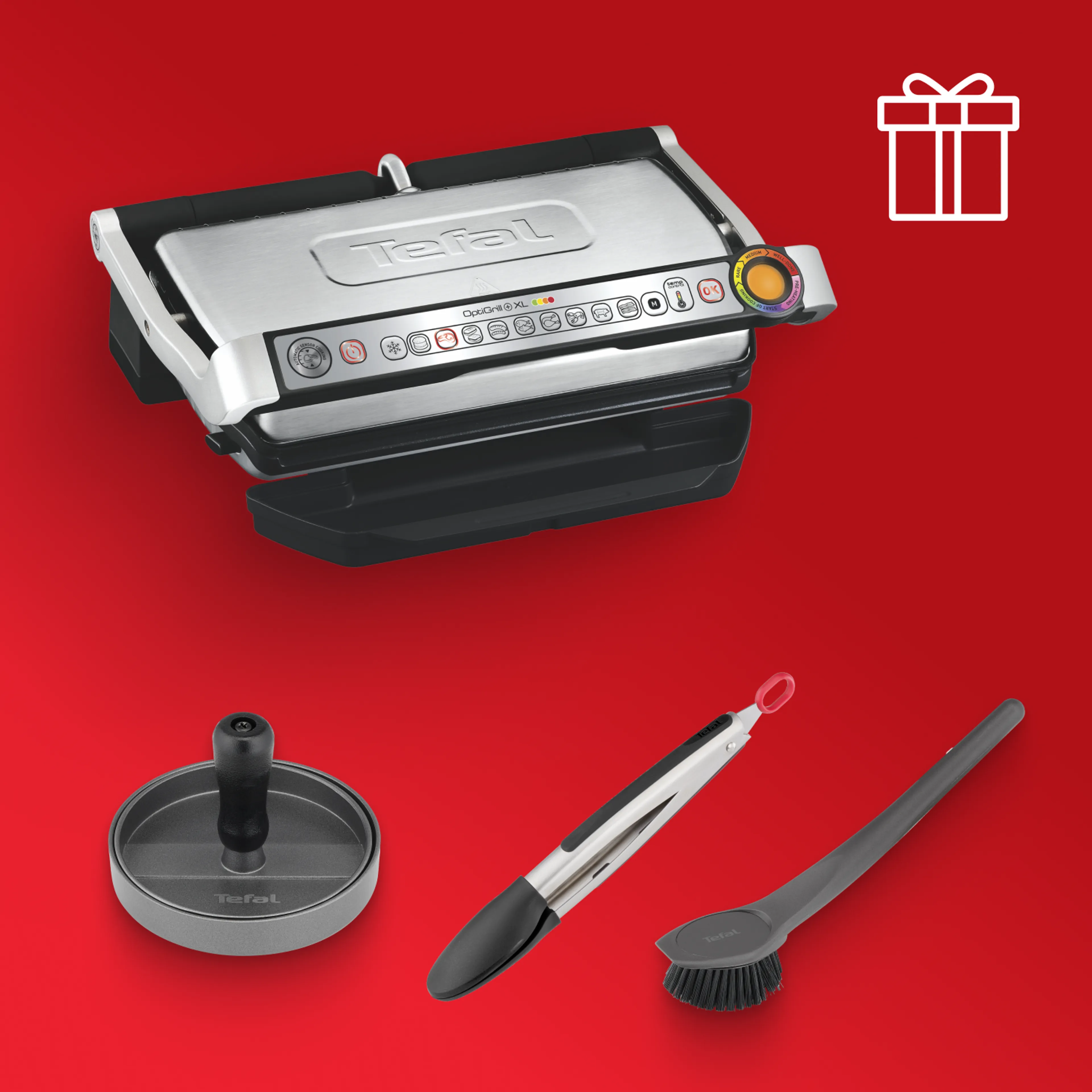 Умный электрогриль Tefal Optigrill+ XL GC722D34 + аксессуары в подарок фото