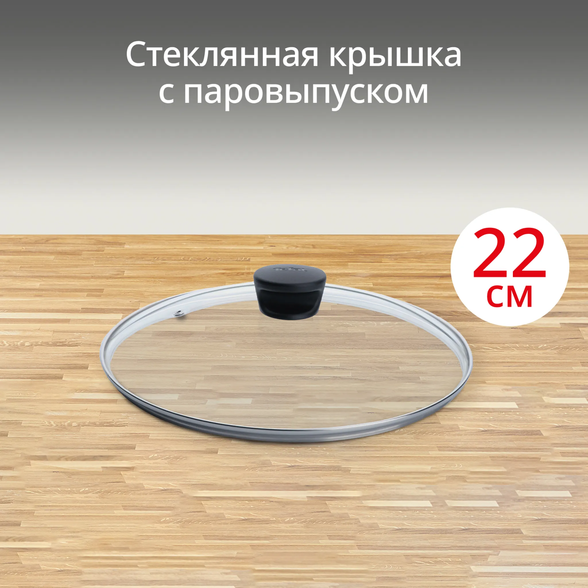 Стеклянная крышка Tefal 22 см 04090122