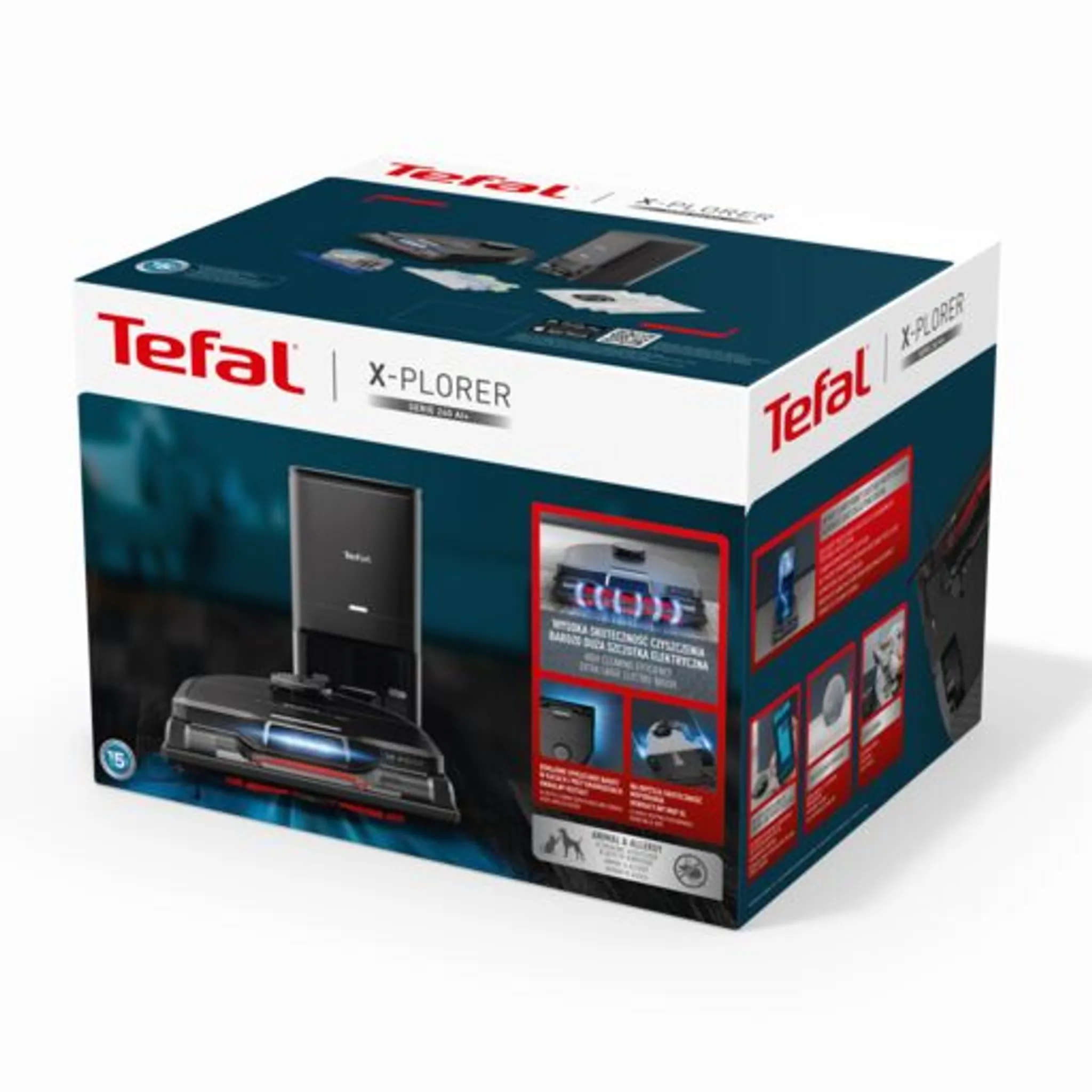 Робот-пылесос Tefal X-PLORER Serie 240+Animal & Allergy  RG9695WH
