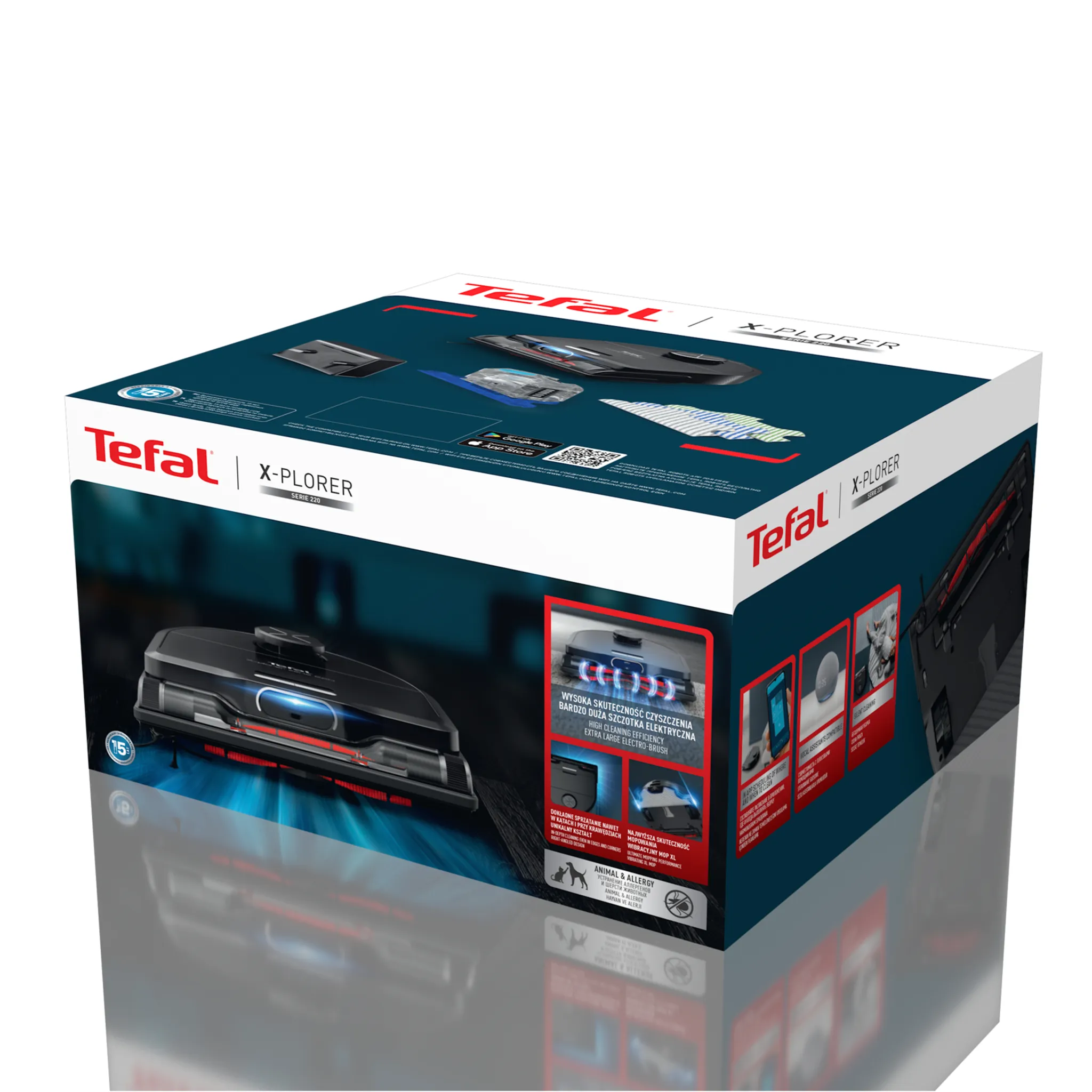 Робот-пылесос Tefal X-PLORER Serie 220 Animal & Allergy RG9475WH