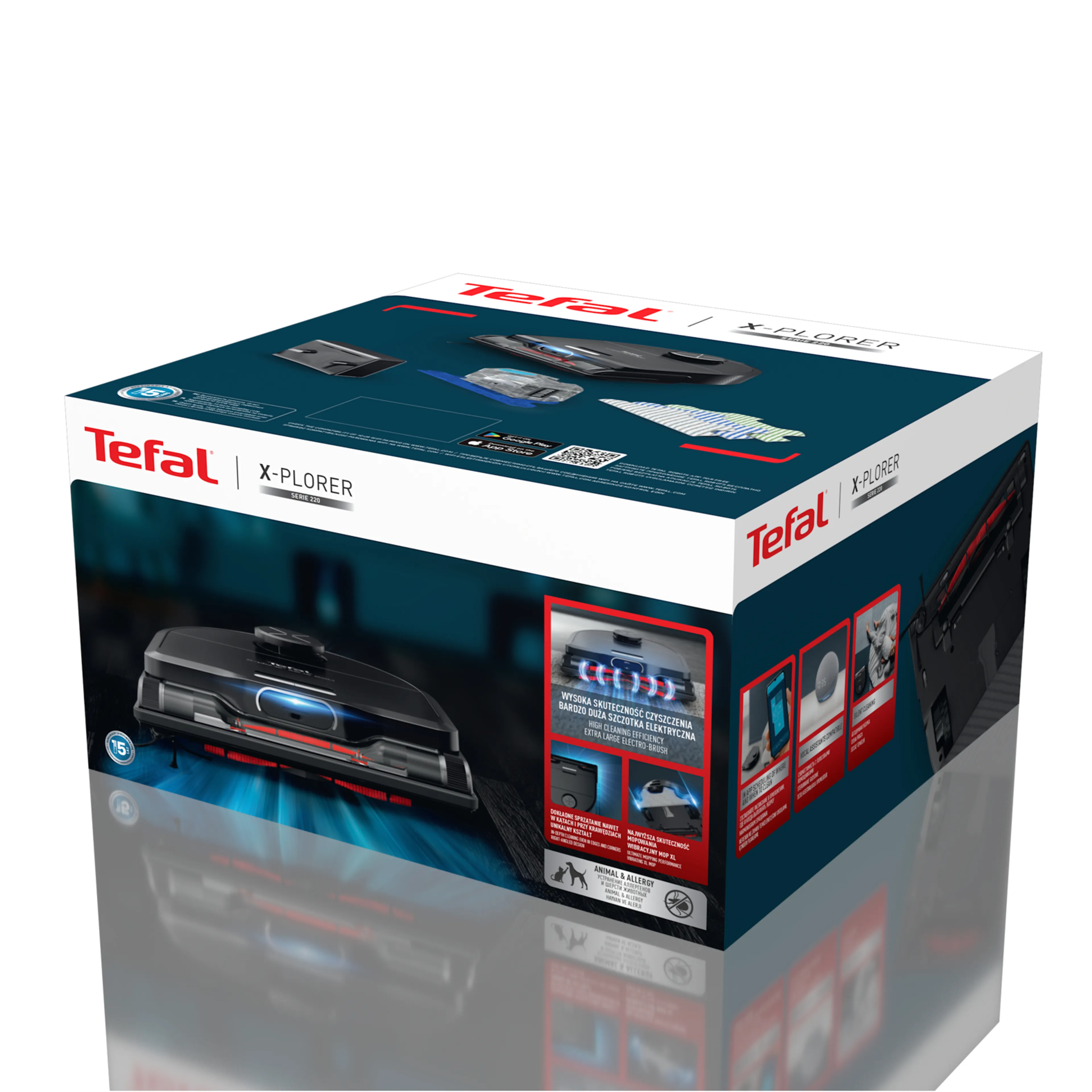 Робот-пылесос Tefal X-PLORER Serie 220 Animal & Allergy  RG9475WH