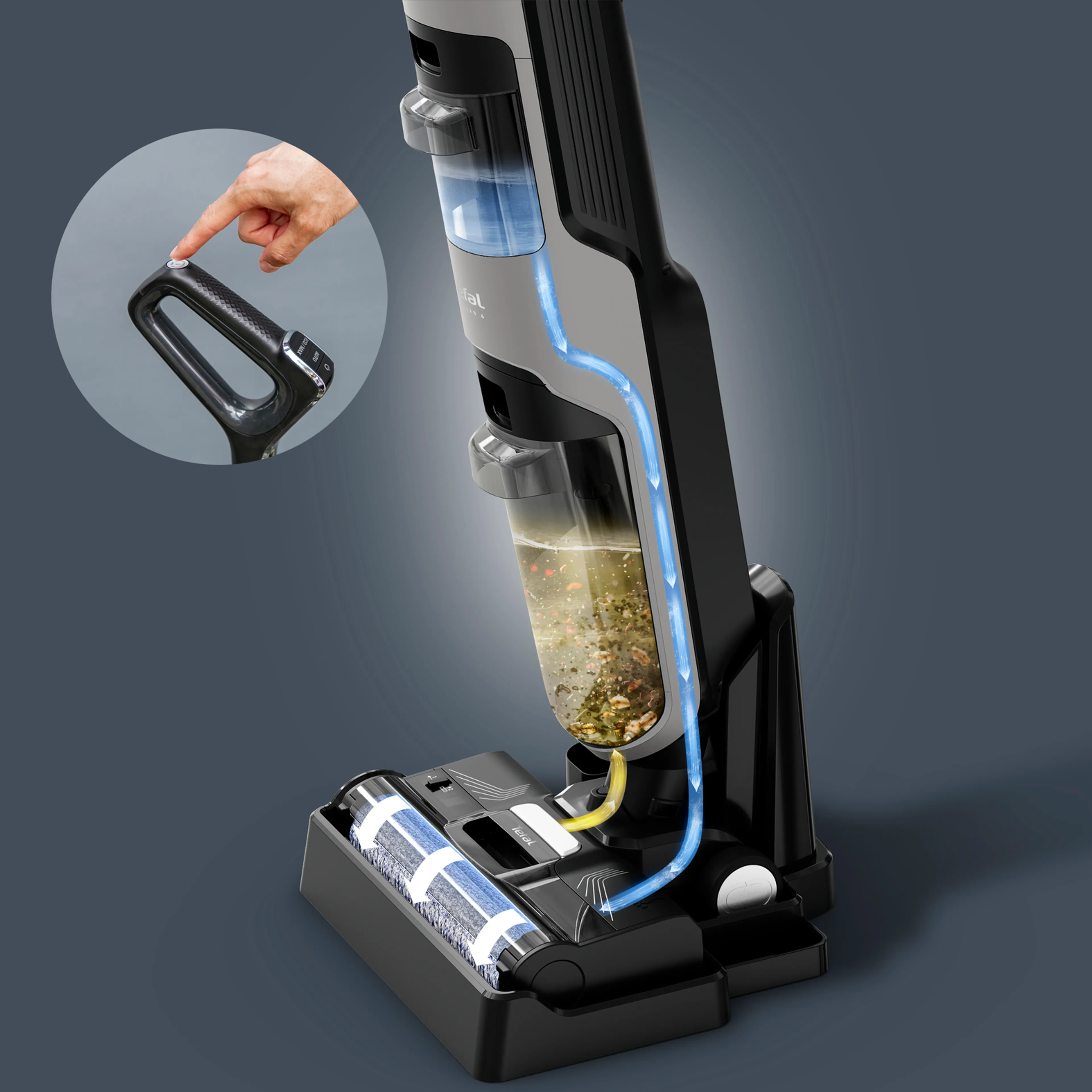 Беспроводной моющий пылесос Tefal X-Clean 4 GF5035F0