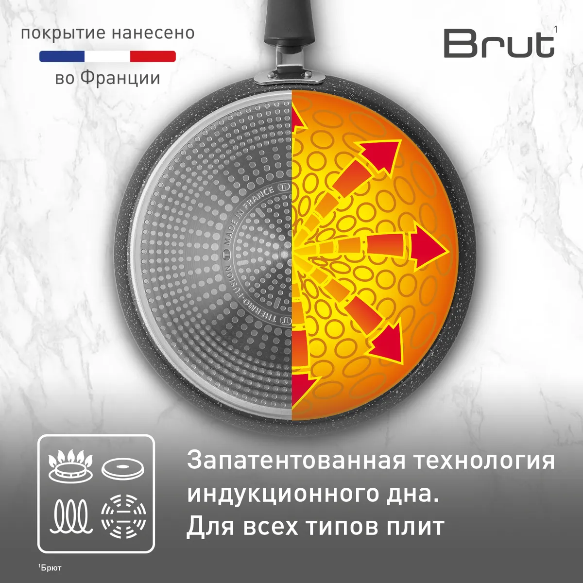 Сковорода для блинов Tefal Brut 25 см 04234525