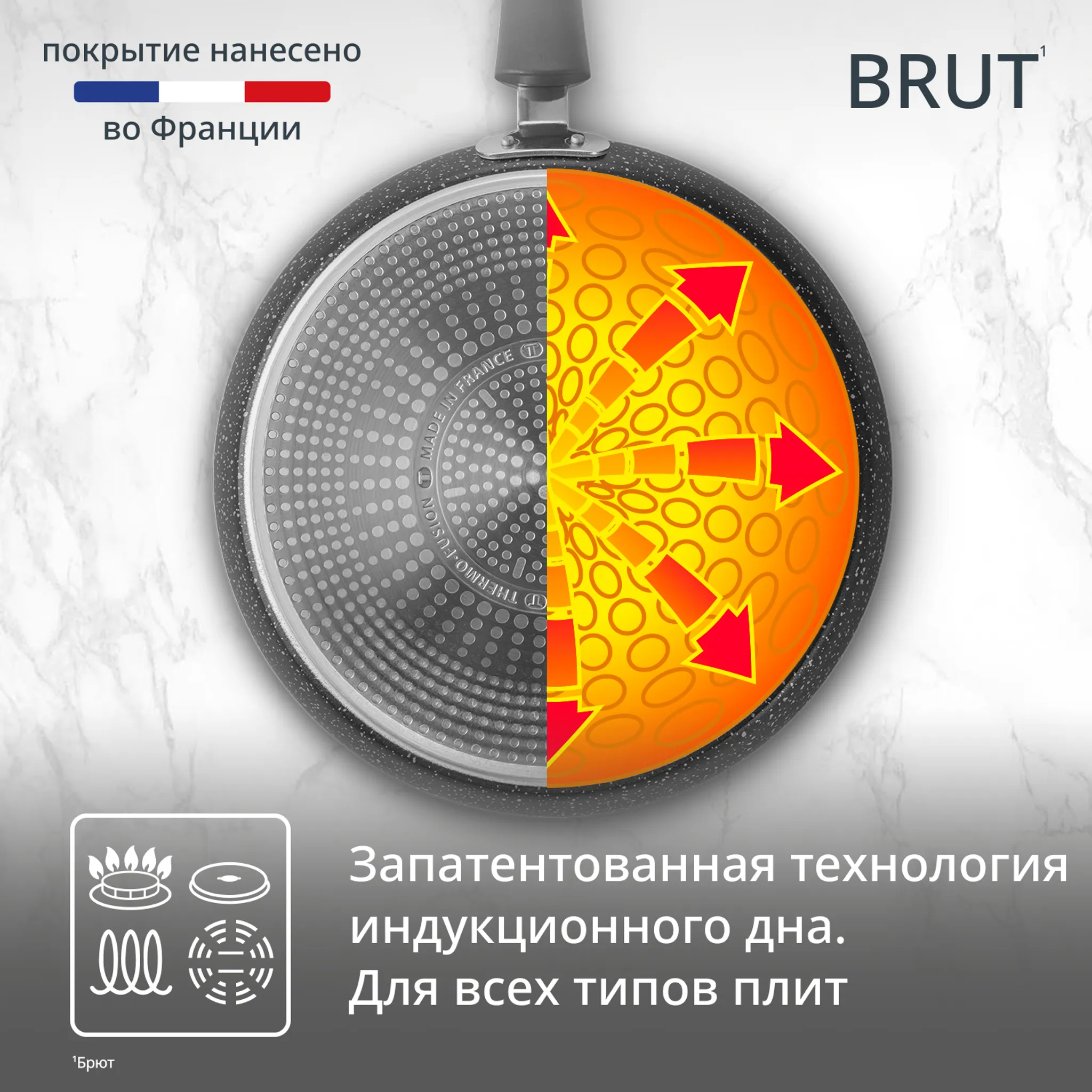 Индукционная сковорода для блинов Tefal Brut 25 см 04234525