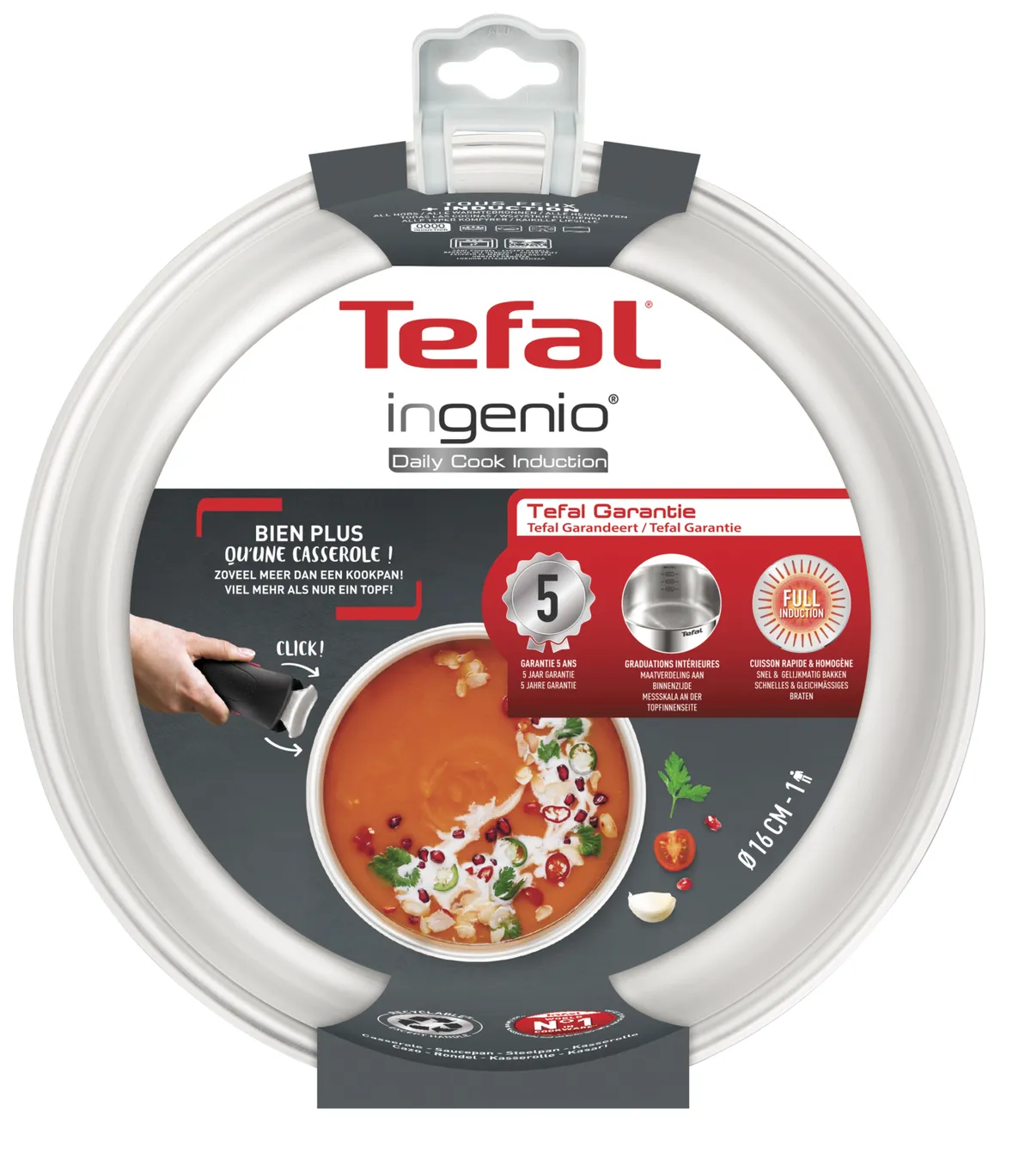 Ковш Tefal INGENIO Daily Cook L8962804  16 см купить в официальном магазине