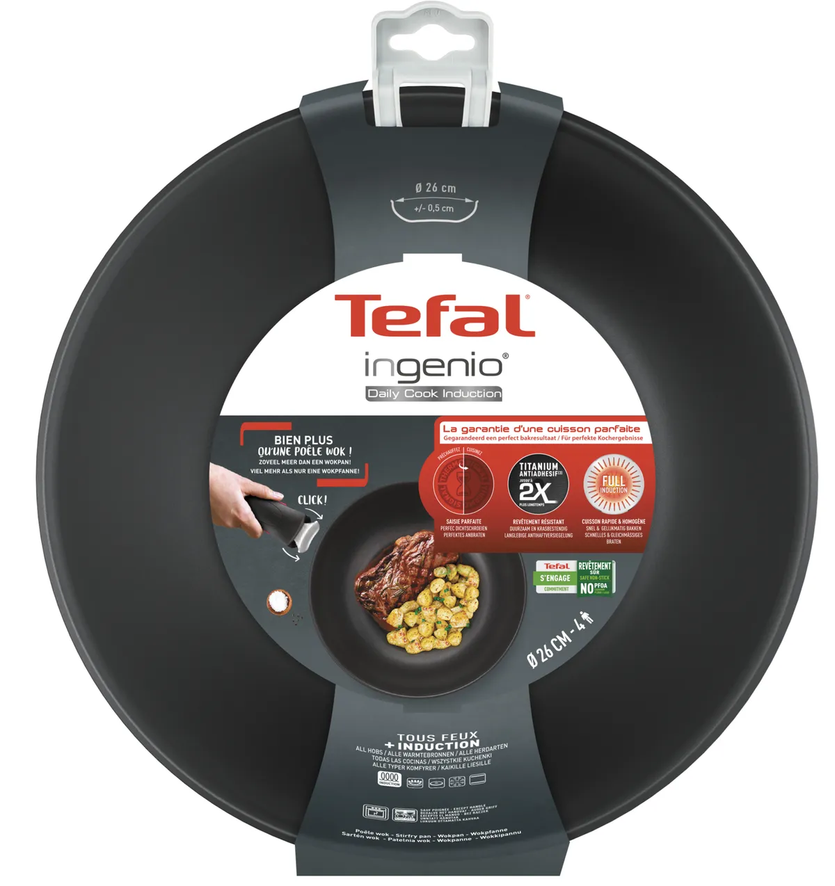 Сковорода-вок Tefal INGENIO Daily Cook L8977704 26 см