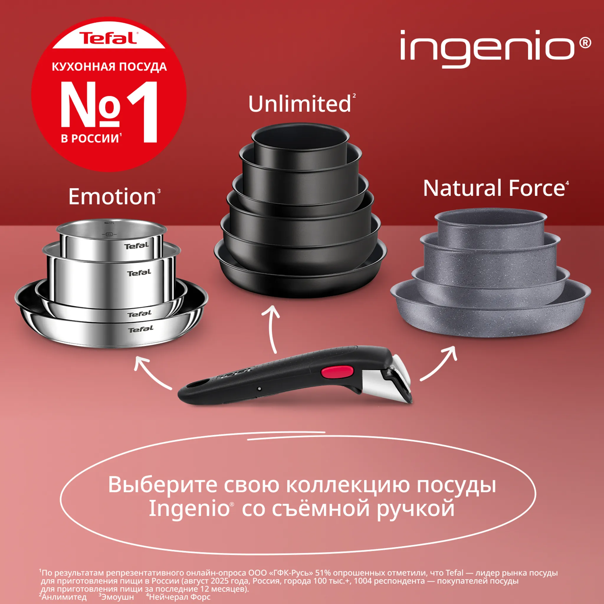 Съемная ручка Tefal Ingenio 4240810